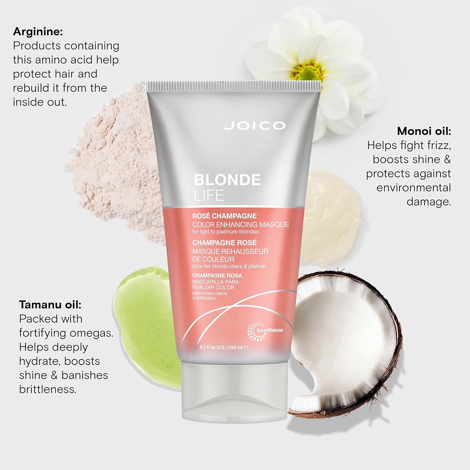 Thumbnail - Joico Blonde Life ROSÉ CHAMPAGNE Color Enhancing Masque 150ml