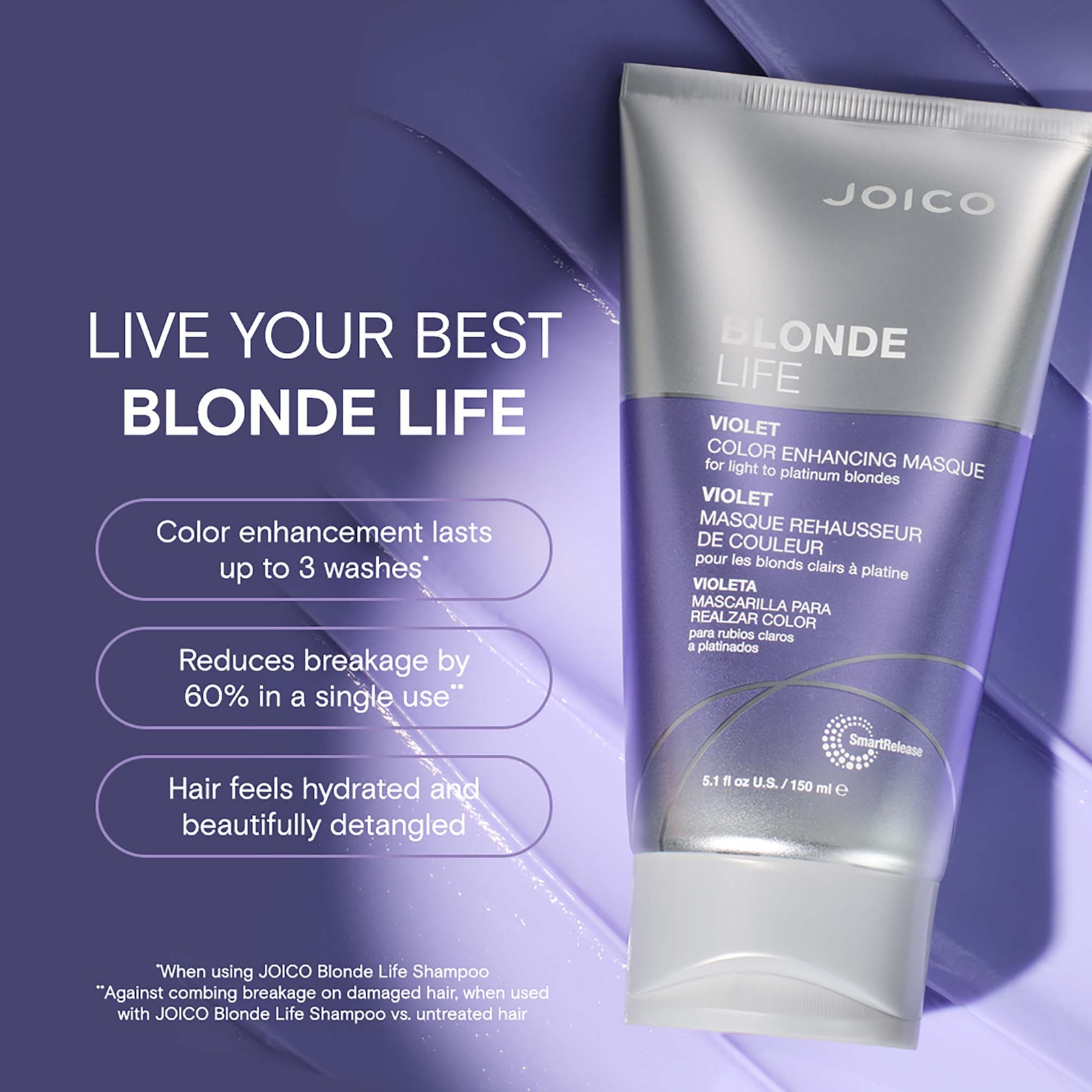 Thumbnail - Joico Blonde Life VIOLET Color Enhancing Masque 150ml