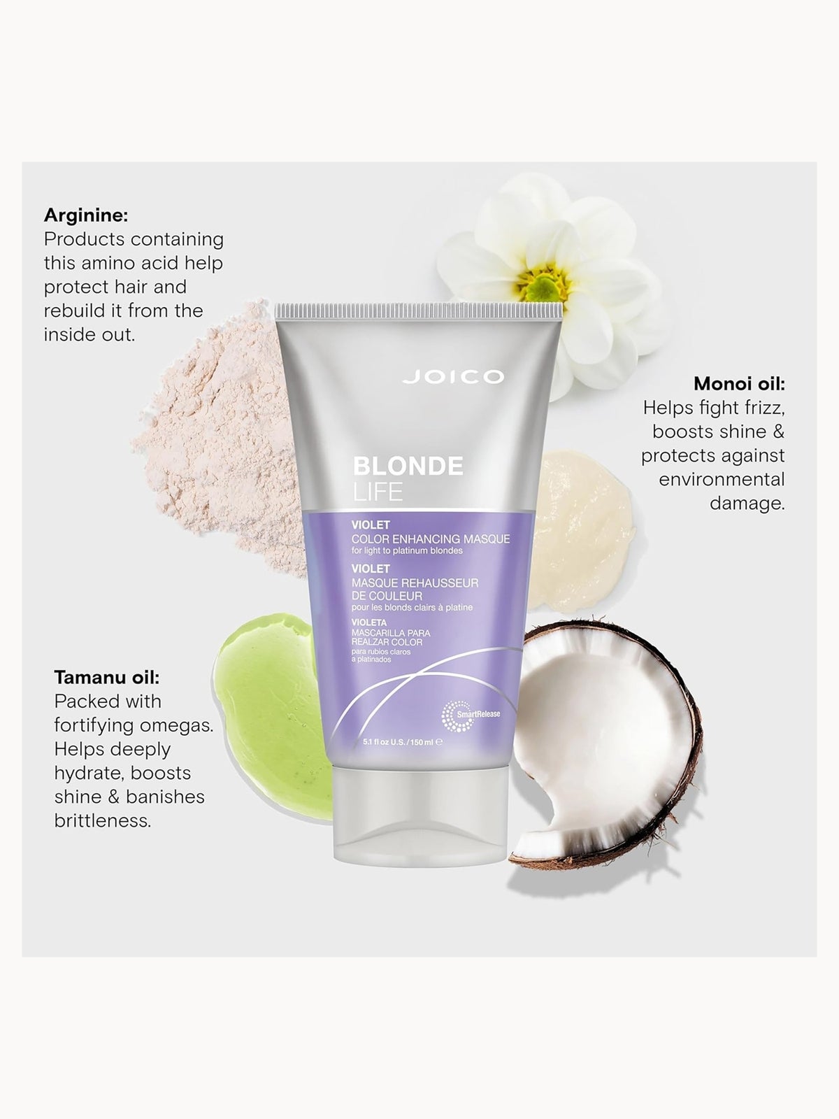 Joico Blonde Life VIOLET Color Enhancing Masque 150ml 4