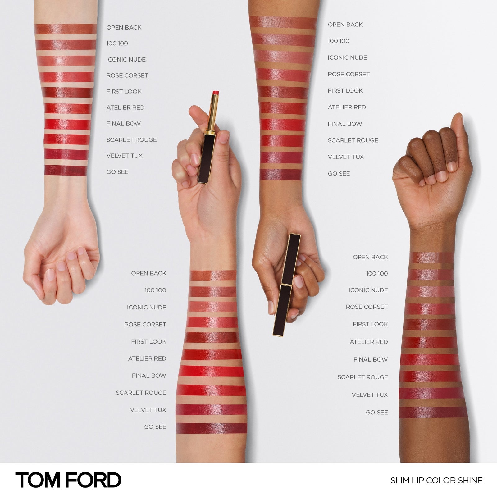 TOM FORD Slim Lip Color Shine 3ml (Various Shades) -  Go-See 4