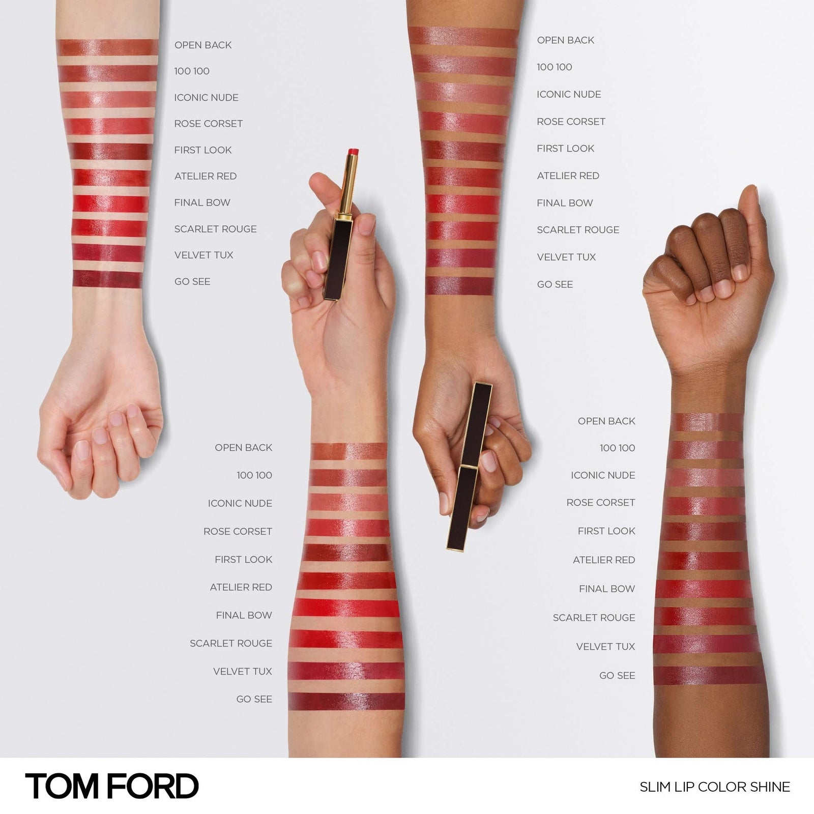 TOM FORD Slim Lip Color Shine 3ml (Various Shades) - 100 4