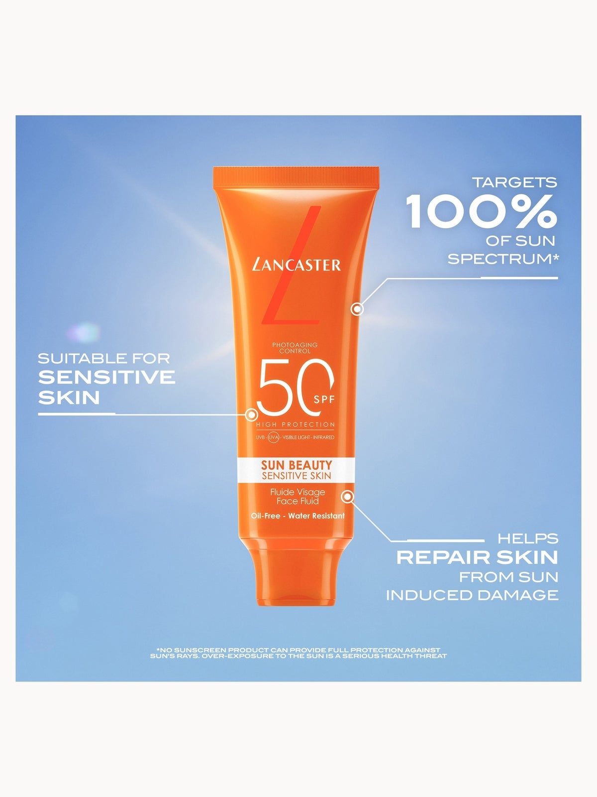 Lancaster Sun Beauty Sensitive Skin Mineral Face Cream SPF50 50ml 2