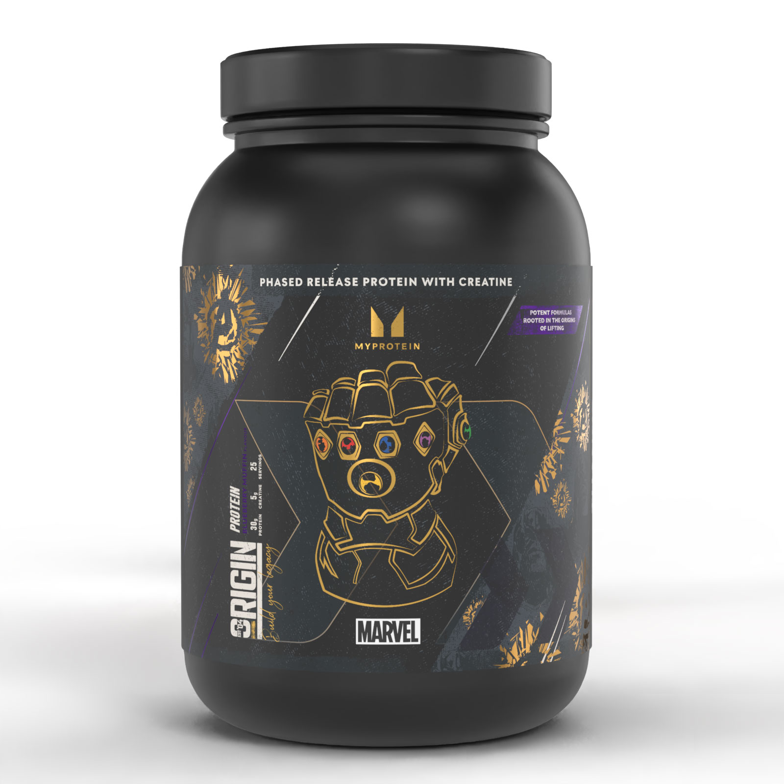 Myprotein UK MyProtein Origin Protein (with Creatine) - 25servings - MARVEL Thanos - Blueberry Muffin