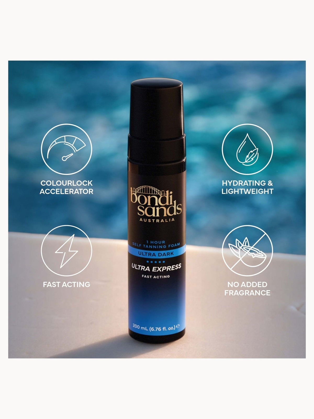 Bondi Sands Self Tanning Foam One Hour Express Ultra Dark 200ml 4