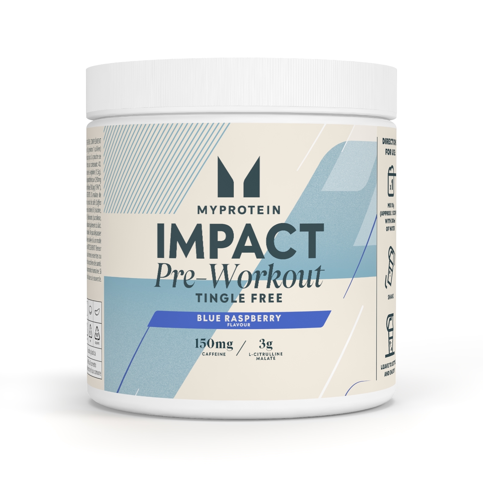 Myprotein UK MyProtein Impact Pre-Workout - 400G - 40servings - Blue Raspberry (Tingle Free)