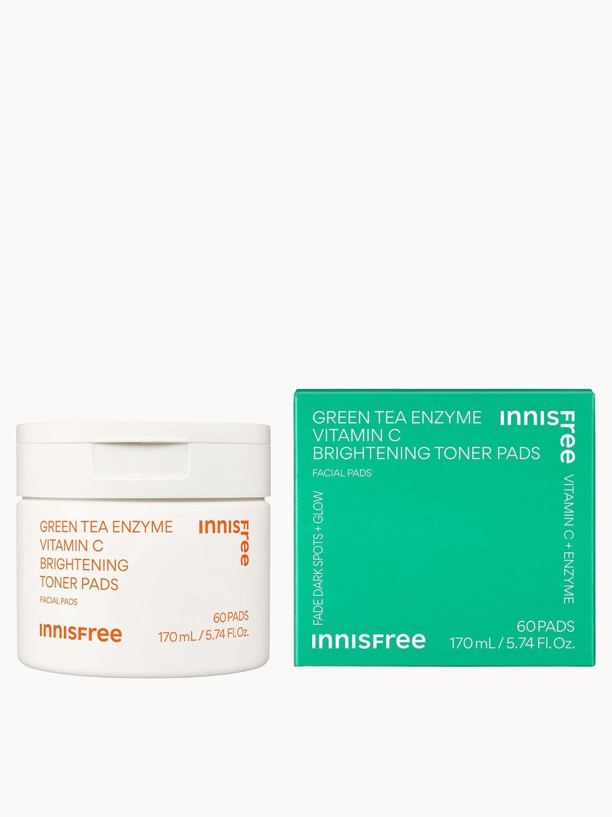 INNISFREE Green Tea Enzyme Vitamin C Brightening Toner Pads - 60 pads 2