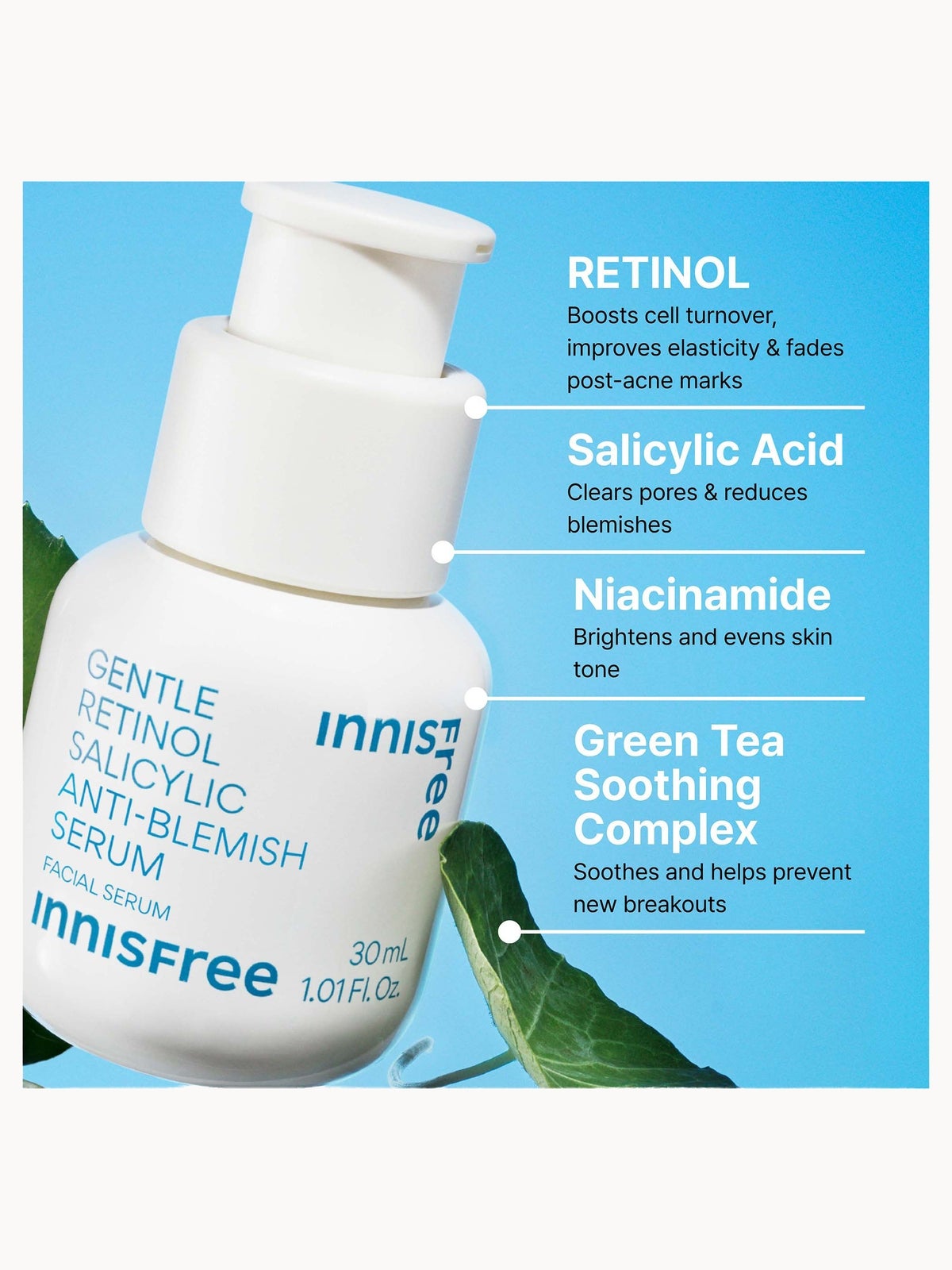 INNISFREE Gentle Retinol Salicylic Acne Serum 30ml 3
