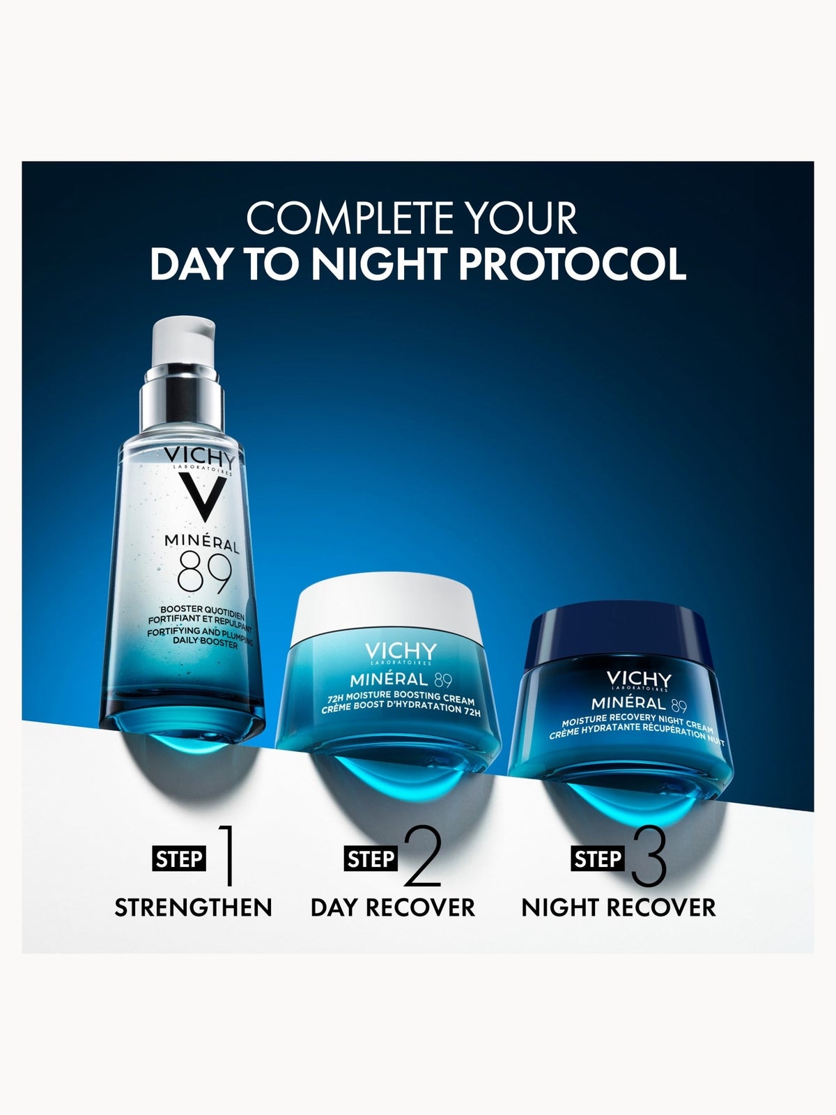 Vichy Minéral 89 3-Step Hydration Boost Day & Night Routine Bundle 2