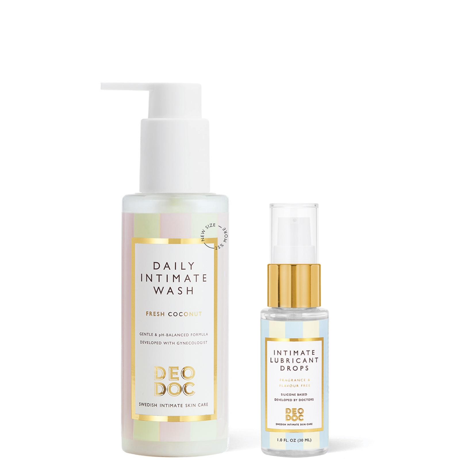 DeoDoc Lubricant drops + DeoDoc Daily intimate wash - Fresh Coconut