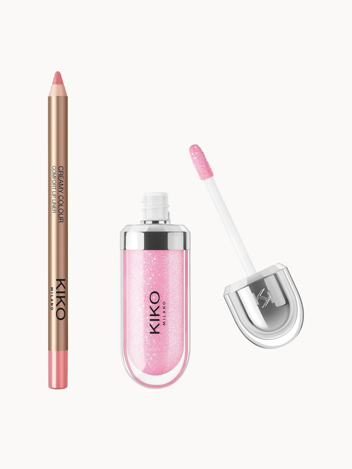 KIKO Milano 3D Hydra Lip Combo (Various Shades) - Peony Pink