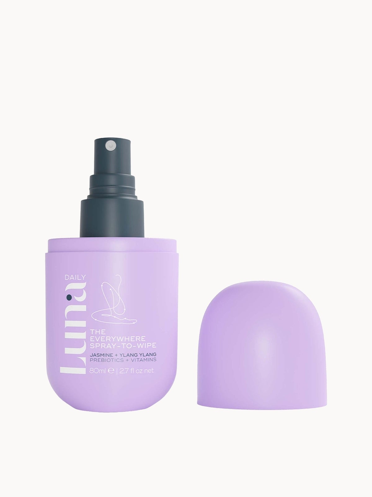 Luna Daily The Everywhere Spray-To-Wipe - pH-balancing Body Cleansing Spray With Prebiotics + Vitamins C & E 80ml