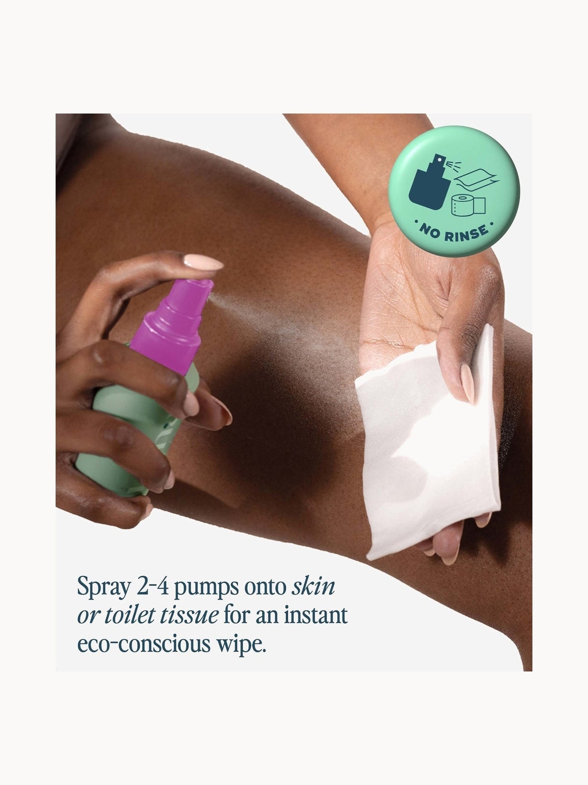 Luna Daily The Fragrance Free Spray-To-Wipe - pH-balancing Spray With Prebiotics + Vitamins C & E for Sensitive Skin 80ml 4