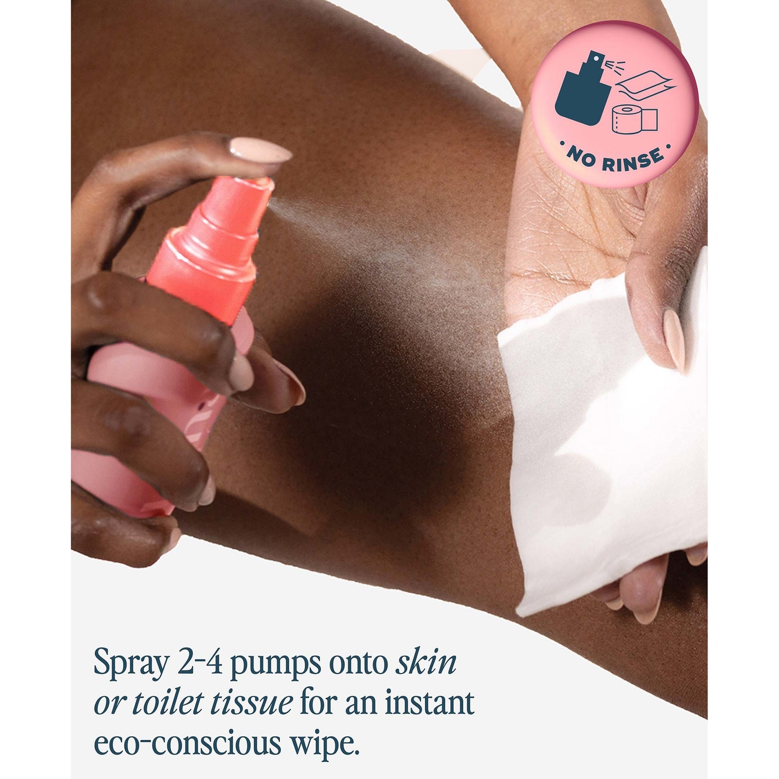 Luna Daily The Hydrating Everywhere Spray-To-Wipe - pH-balancing Body Spray With Prebiotics + Omegas 3 & 6 for Dry Skin 80ml 4