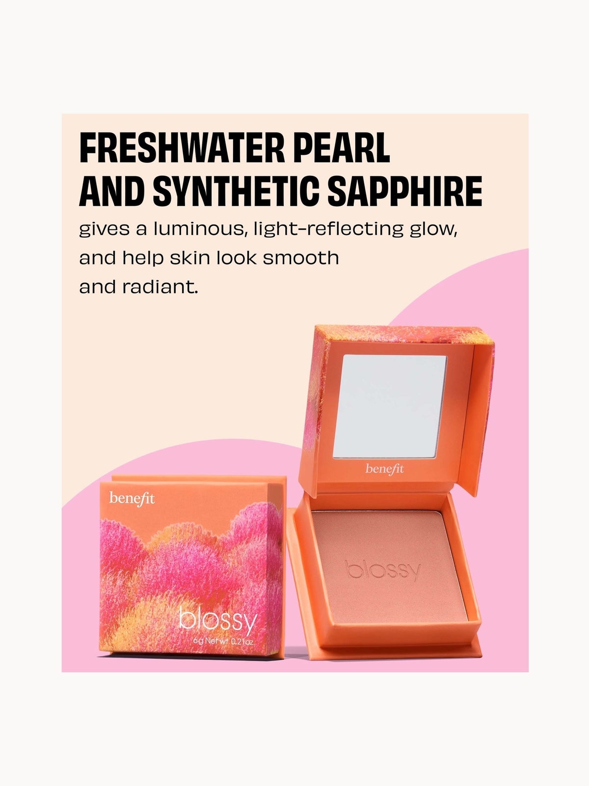 Blossy - Full Matte finish Brightening Blush in Warm Apricot, Size: Full Size, photo 4