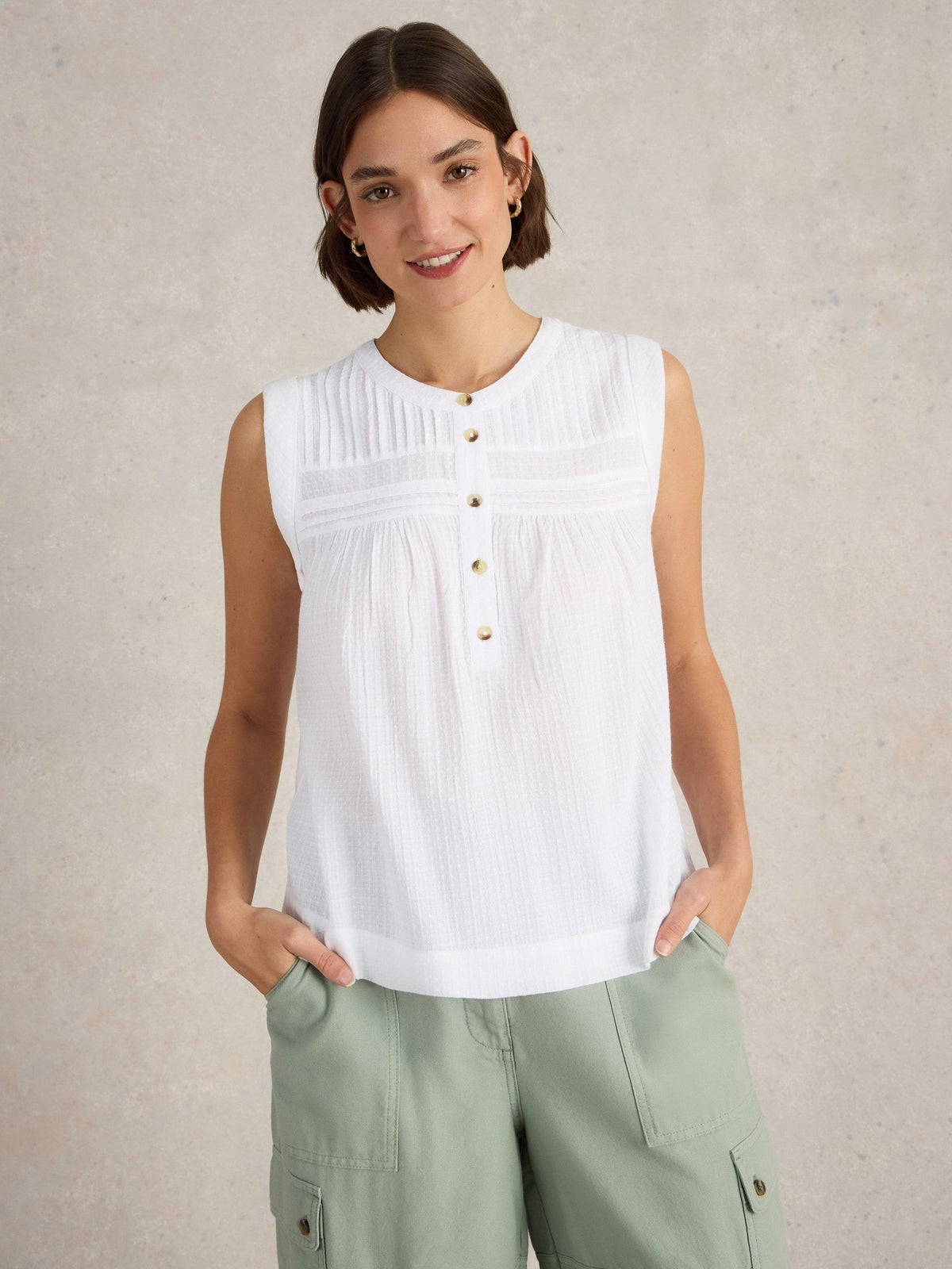 Top Isla aus Materialmix - 52