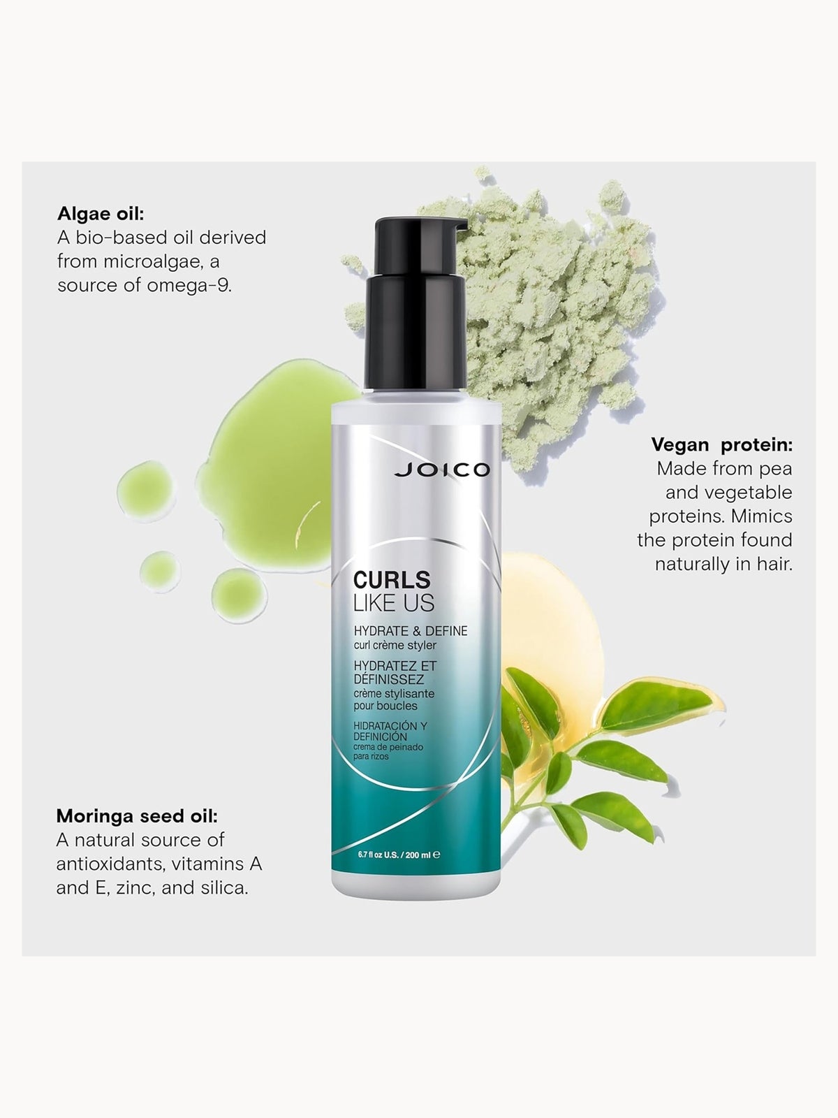 JOICO CURLS LIKE US Hydrate and Define Curl Crème Styler 200ml 4