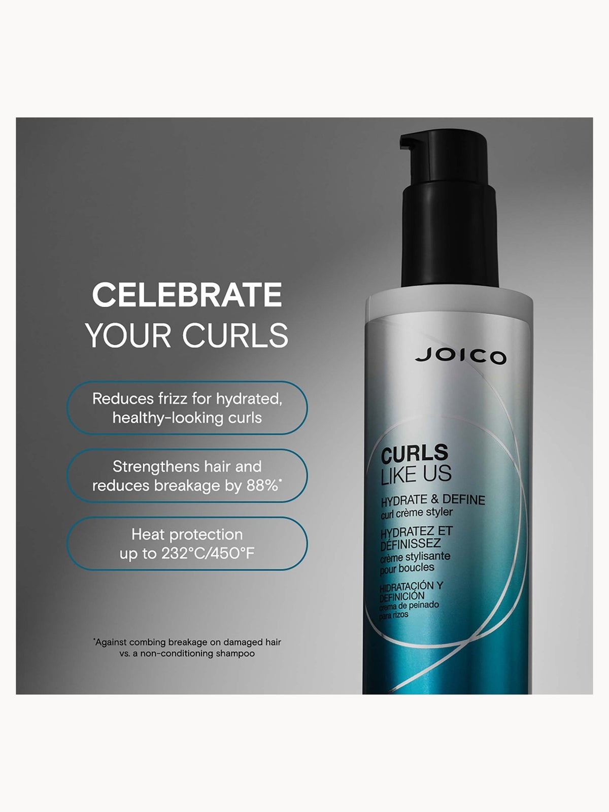 JOICO CURLS LIKE US Hydrate and Define Curl Crème Styler 200ml 3