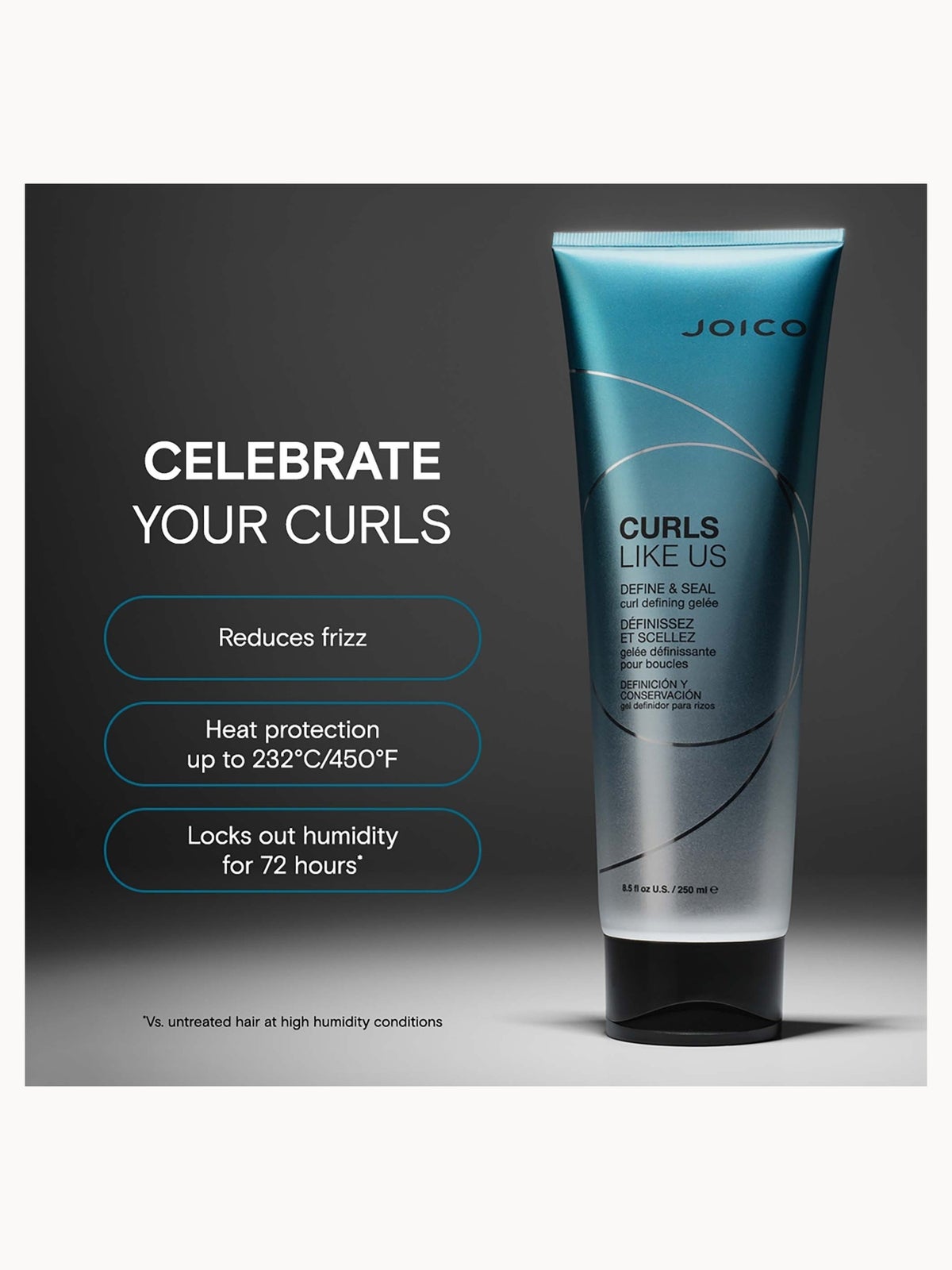 JOICO CURLS LIKE US Define and Seal Curl Defining Gelée 250ml 3