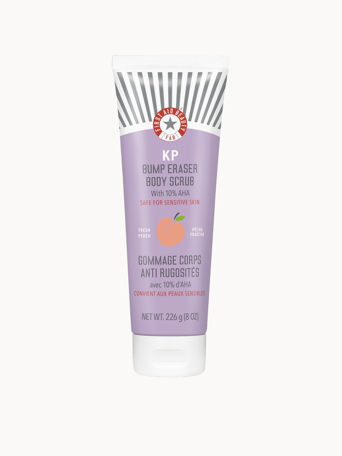 First Aid Beauty KP Bump Eraser Body Scrub w. 10% AHA 8oz - Peach