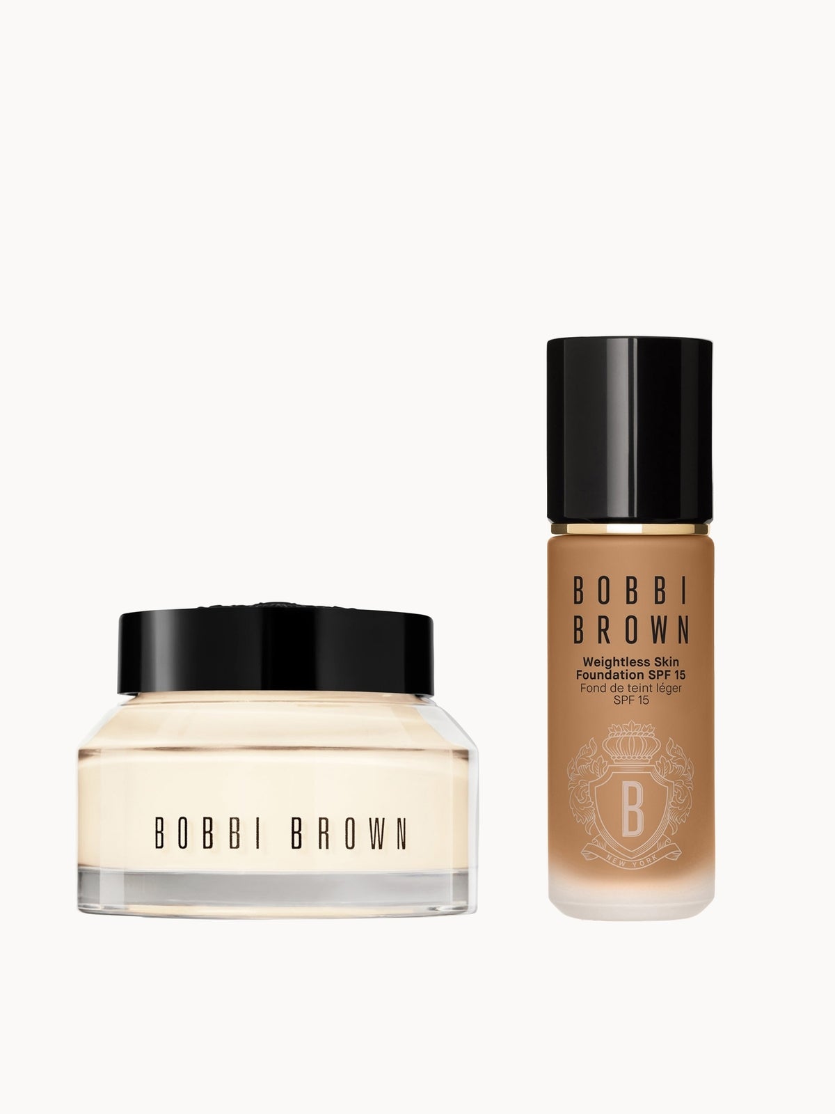 Bobbi Brown 24-hour Hydration Duo - Vitamin Enriched Face Base & Foundation Bundle (Various Shades) - Neutral Cool Honey