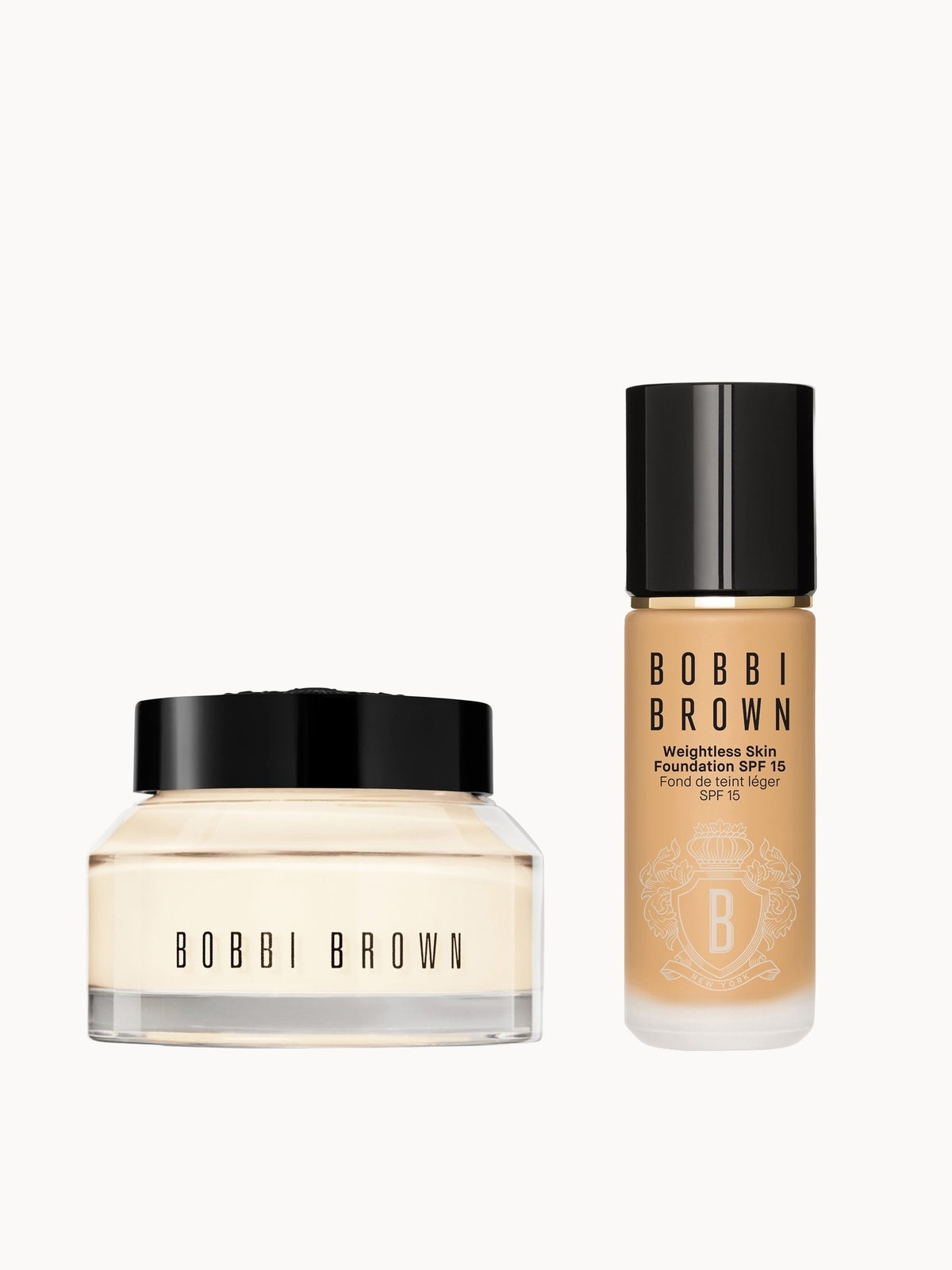 Bobbi Brown 24-hour Hydration Duo - Vitamin Enriched Face Base & Foundation Bundle (Various Shades) - Golden Natural