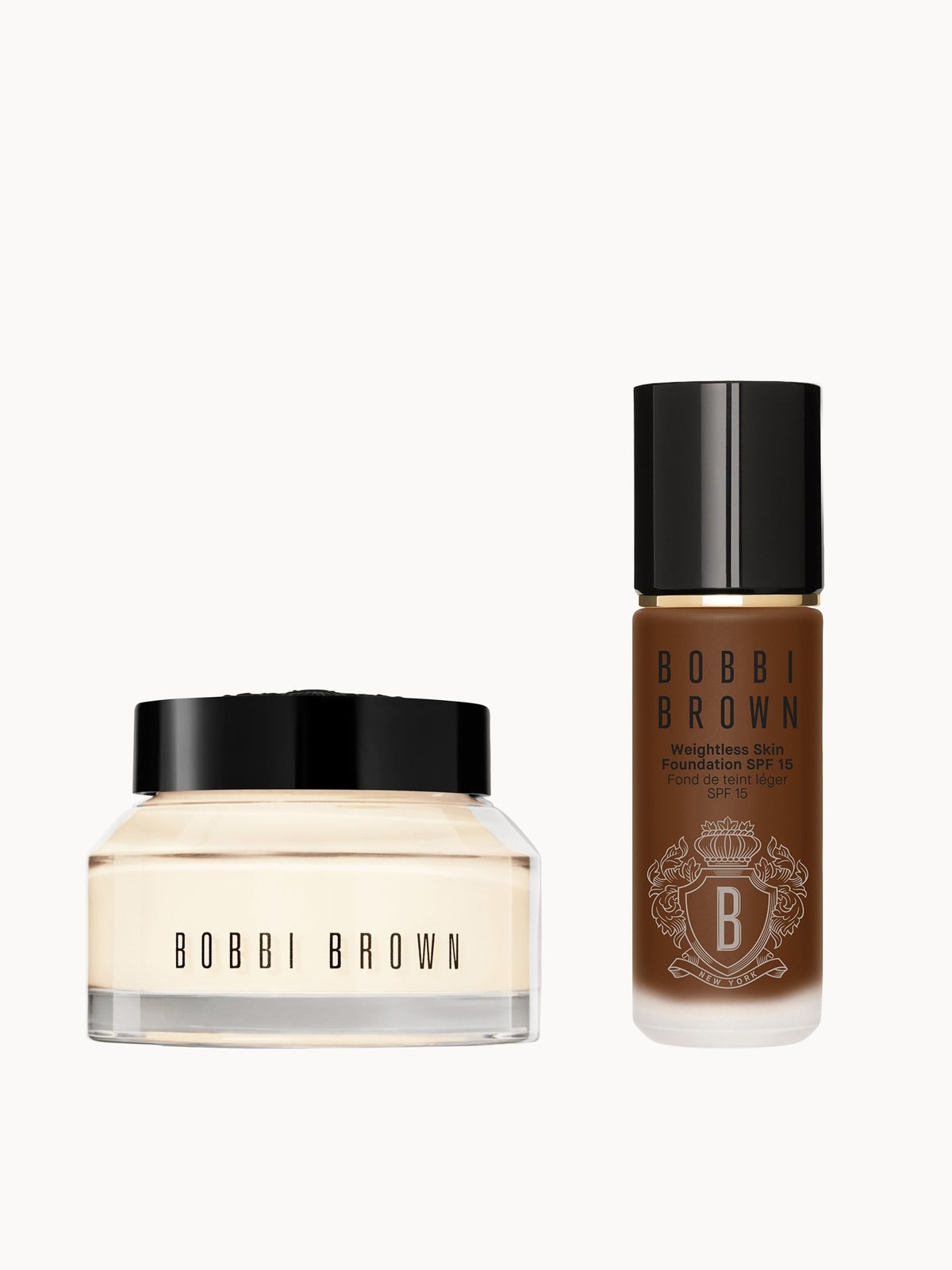 Bobbi Brown 24-hour Hydration Duo - Vitamin Enriched Face Base & Foundation Bundle (Various Shades) - Neutral Chestnut