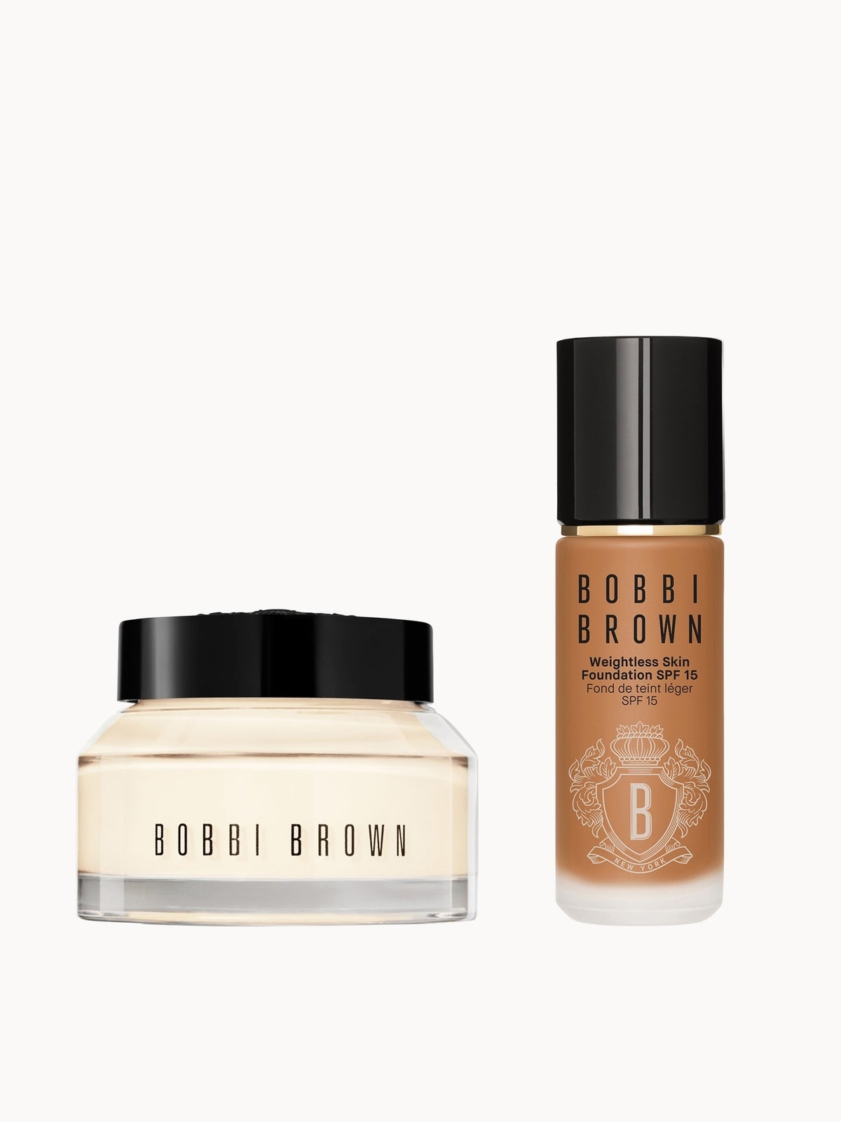 Bobbi Brown 24-hour Hydration Duo - Vitamin Enriched Face Base & Foundation Bundle (Various Shades) - Cool Golden