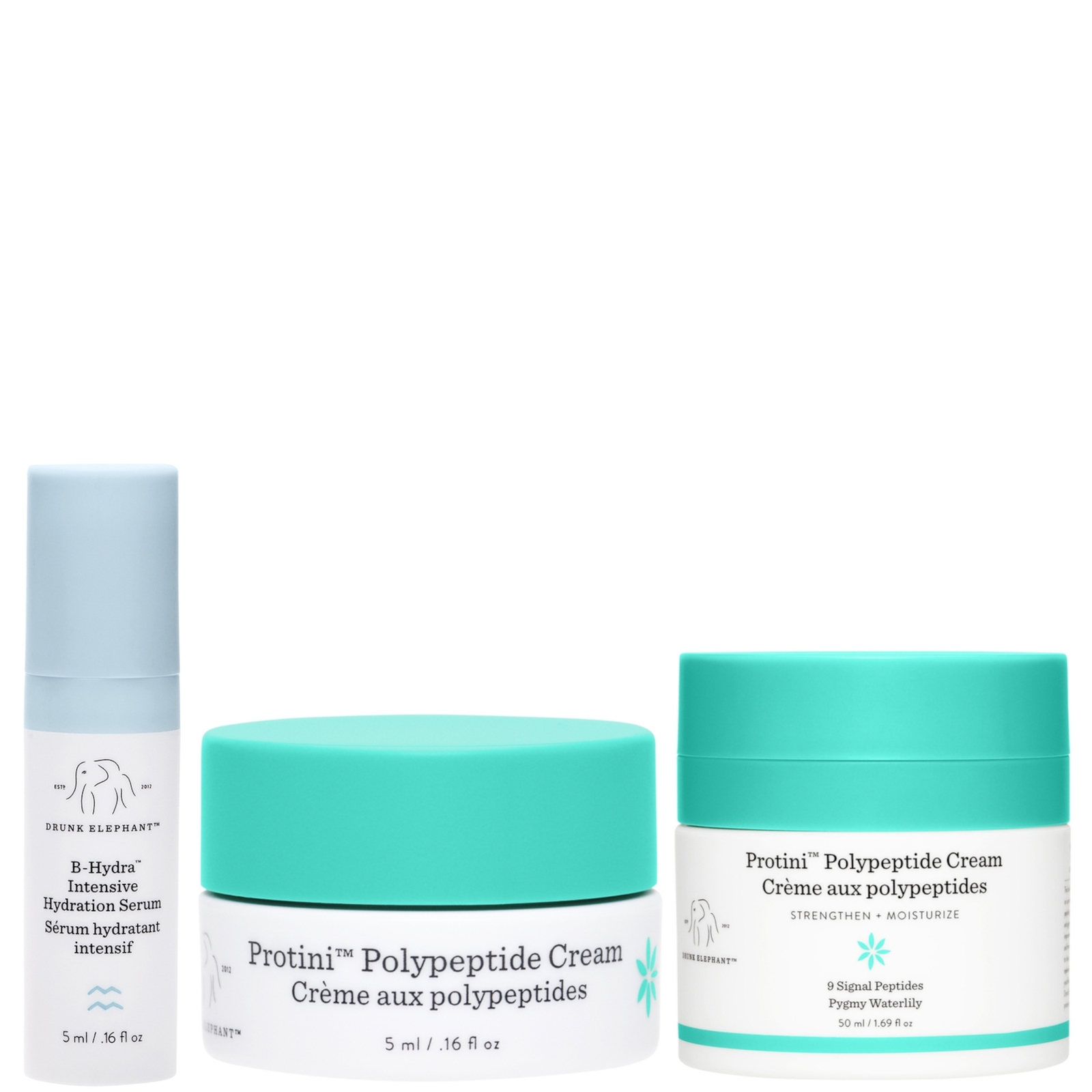 Drunk Elephant Protini & B-Hydra Home and Away Bundle (worth £73)