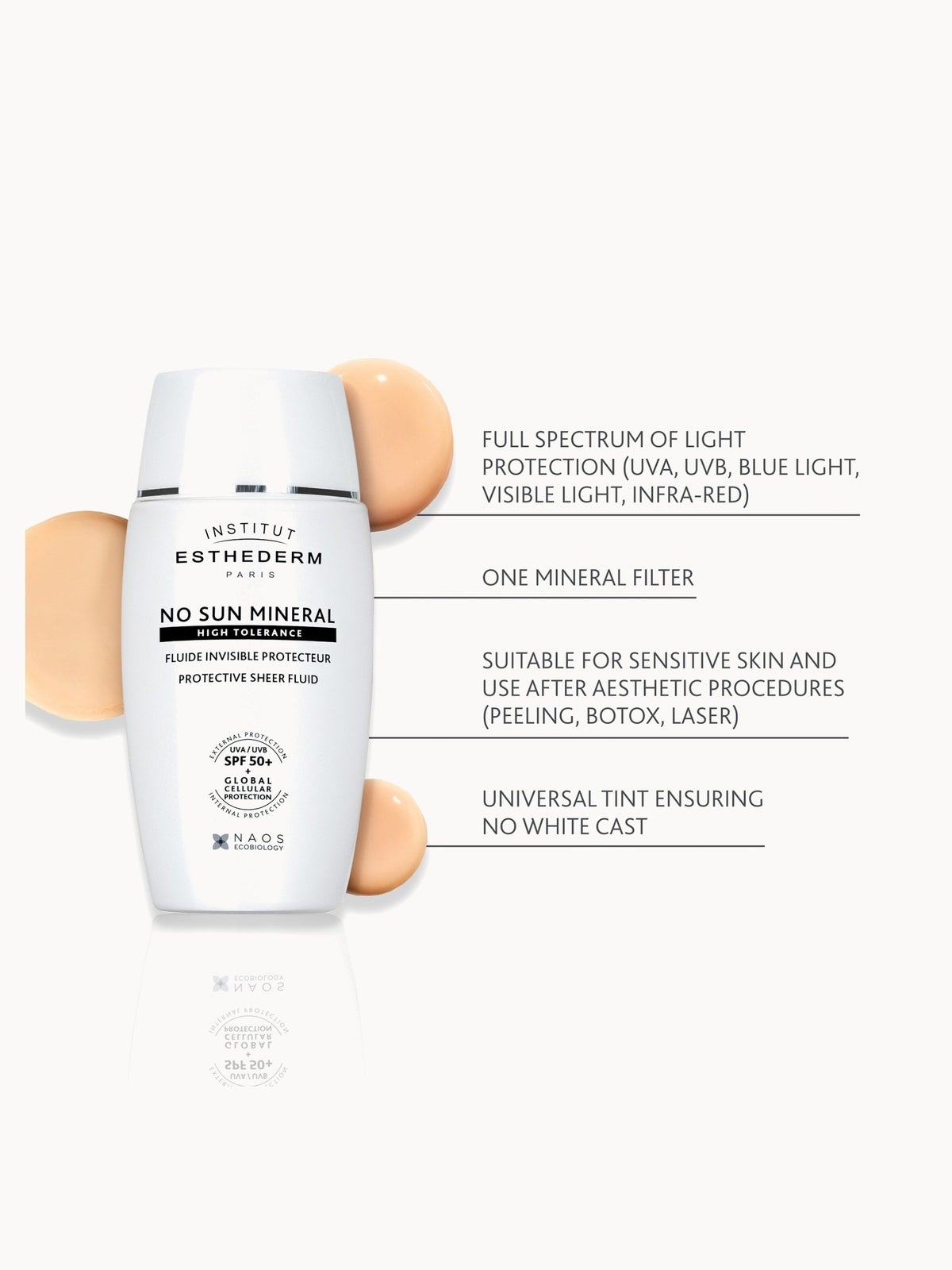 Institut Esthederm No Sun Mineral SPF 50+ Sheer Fluid 50ml 3