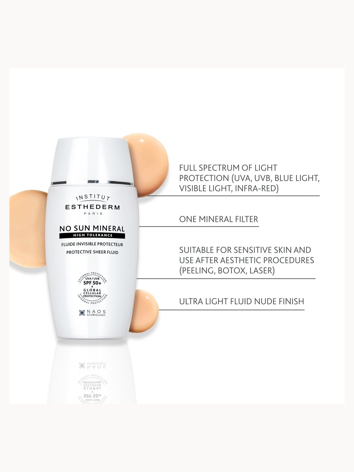 Institut Esthederm No Sun Mineral SPF 50+ Sheer Fluid 50ml 2
