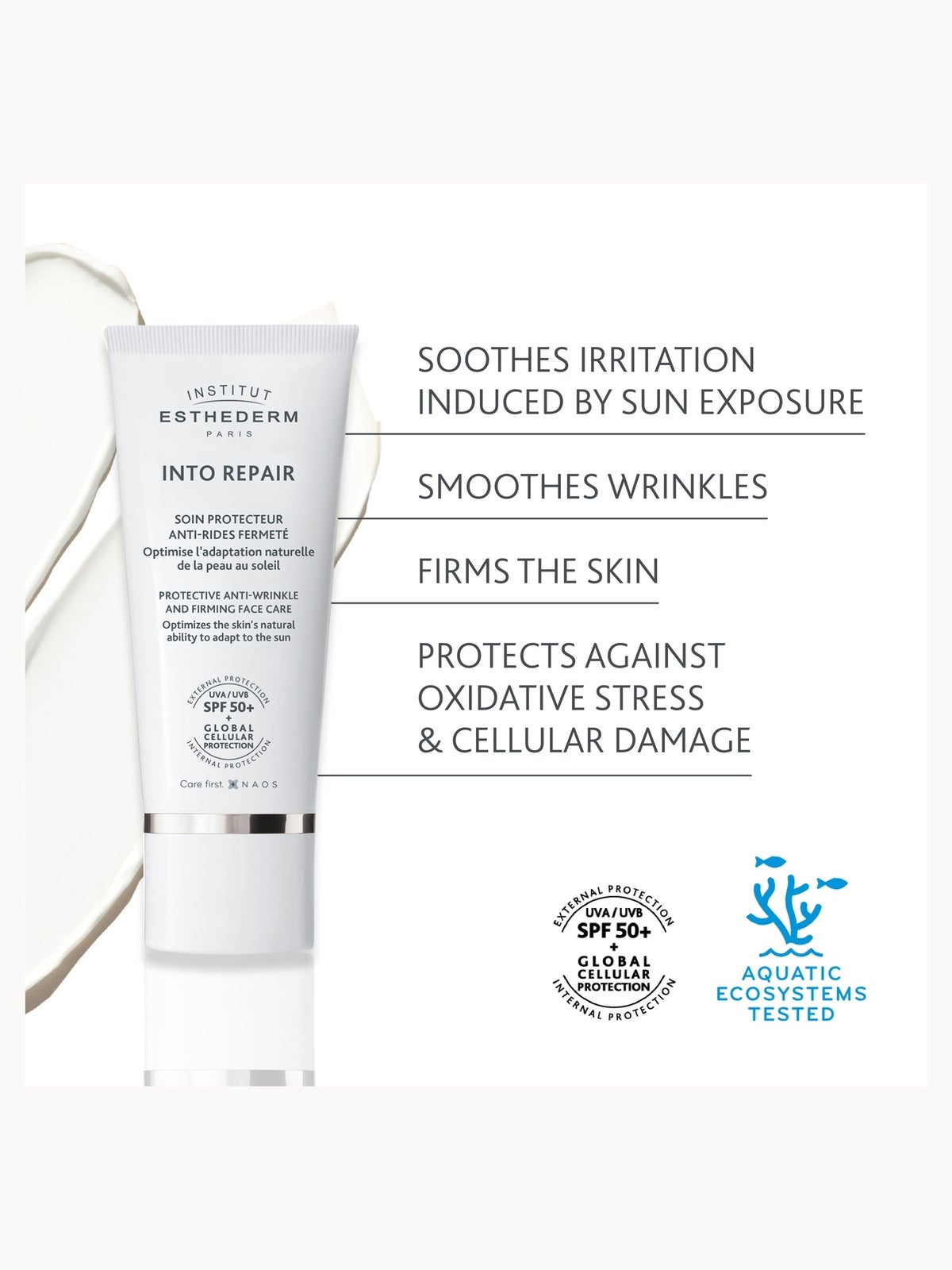 Institut Esthederm Into Repair Protective Anti Wrinkle Face Care SPF50+ 50ml 2