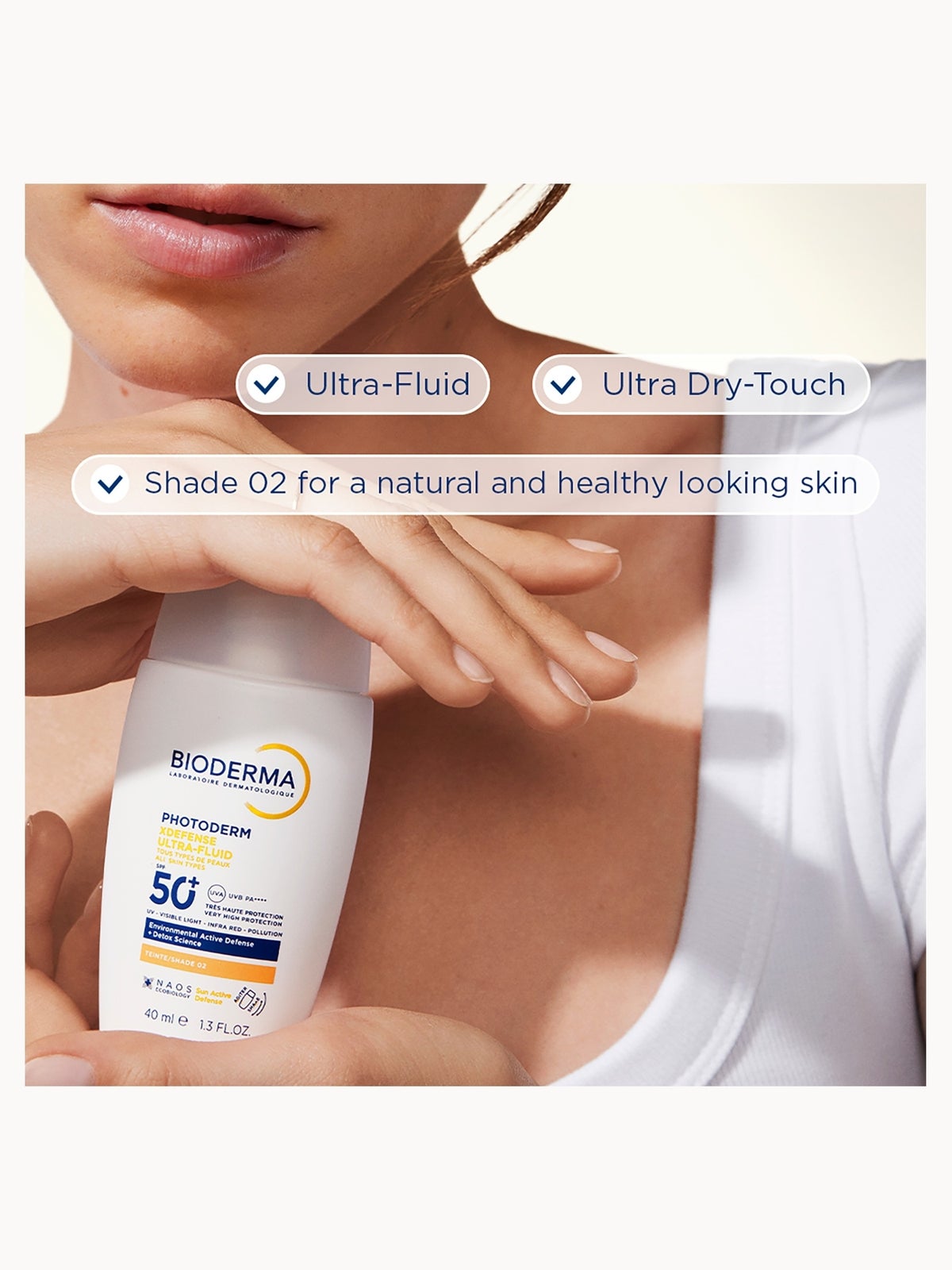 Bioderma XDefense Ultra Fluid SPF50+| Suncare and Urban Protection 40ml (Various Shades) - Shade 02 4