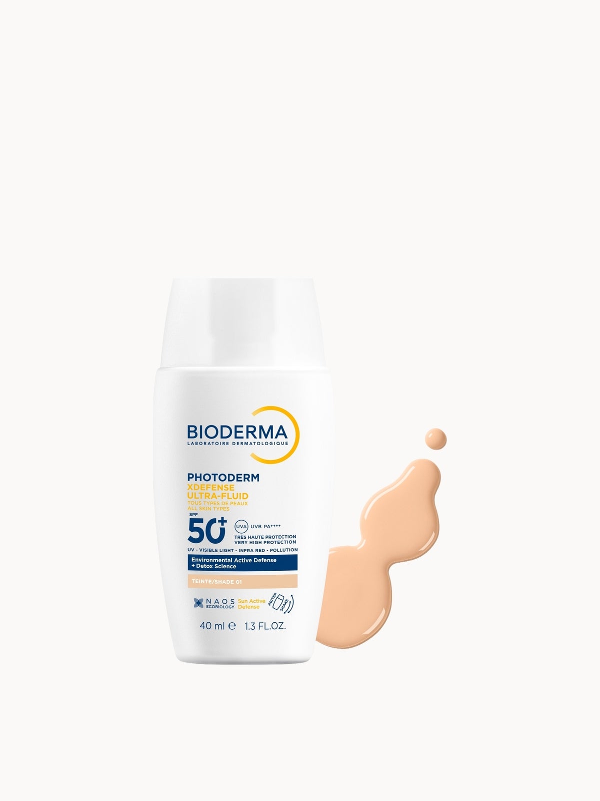 Bioderma XDefense Ultra Fluid SPF50+| Suncare and Urban Protection 40ml (Various Shades) - Shade 01 2