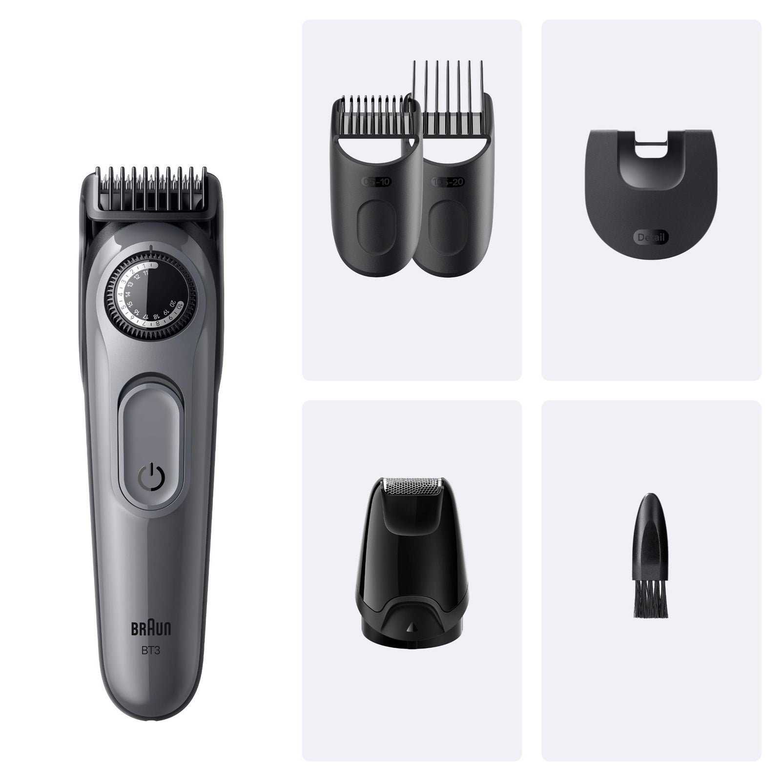 Men's Grey Braun Beard Trimmer Series 3 Bt3560