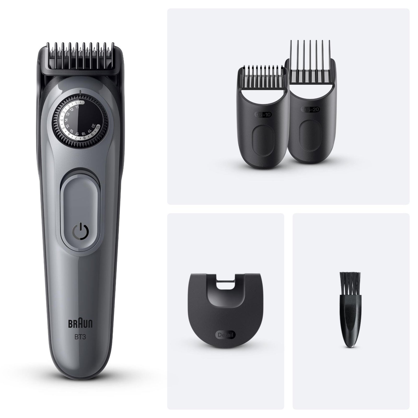 Men's Grey Braun Beard Trimmer Series 3 Bt3525