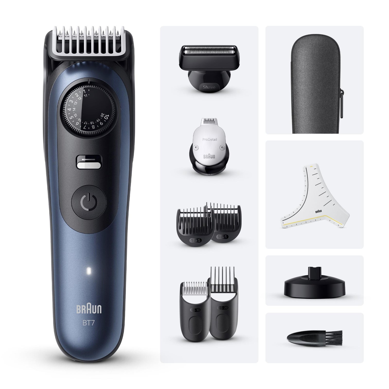 Men's Blue Braun Beard Trimmer Series 7 Bt7540