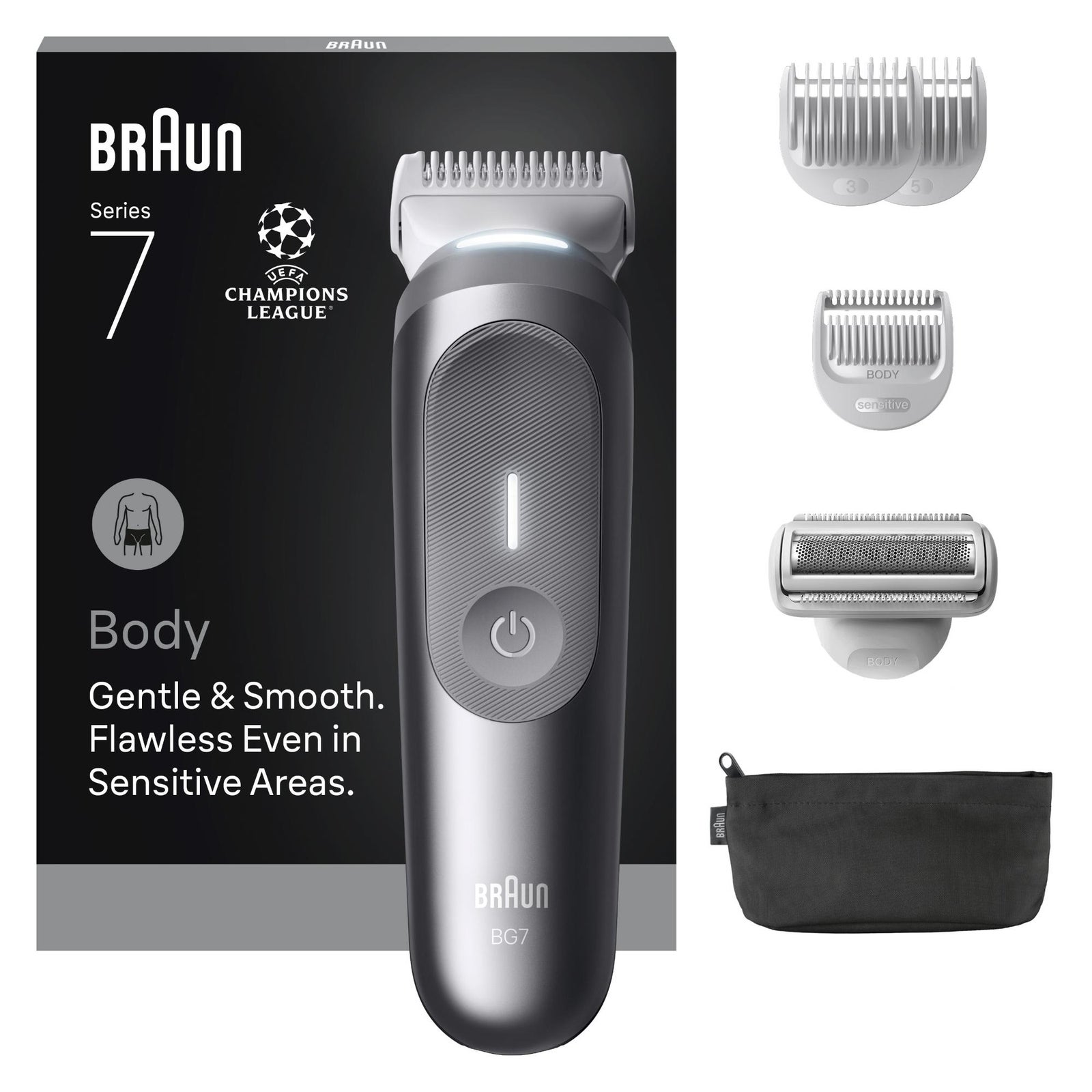 Men's Grey Braun Body Groomer Series 7 Bg7550