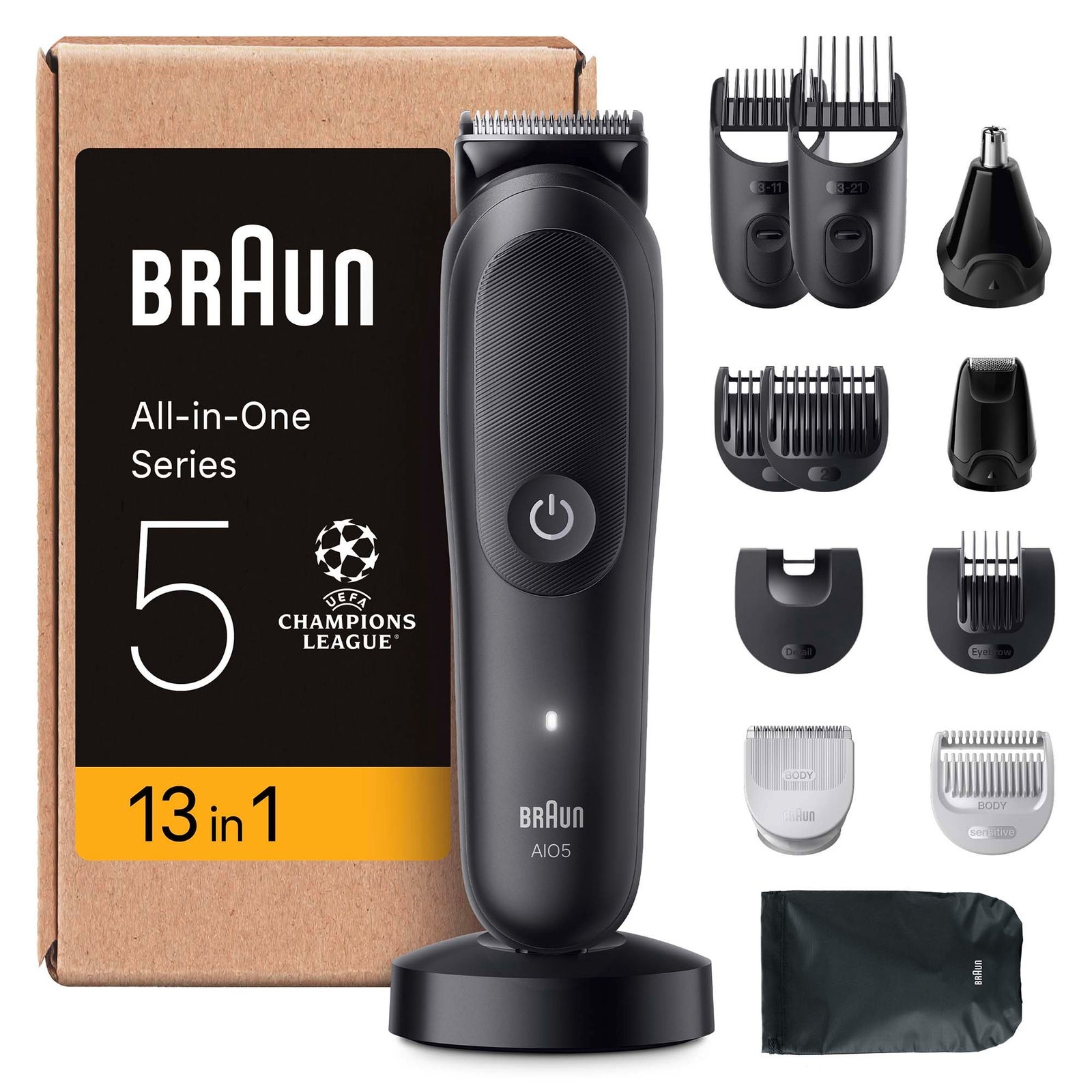 Men's Black Braun All-In-One Trimmer Style Kit Series 5 Aio5565