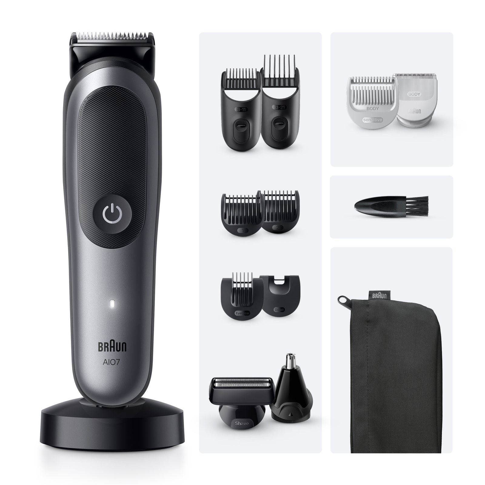 Braun Series 7 AIO7560 13-in-1 Beard & Hair Trimmer Multi-Grooming Kit Men's - Image 13