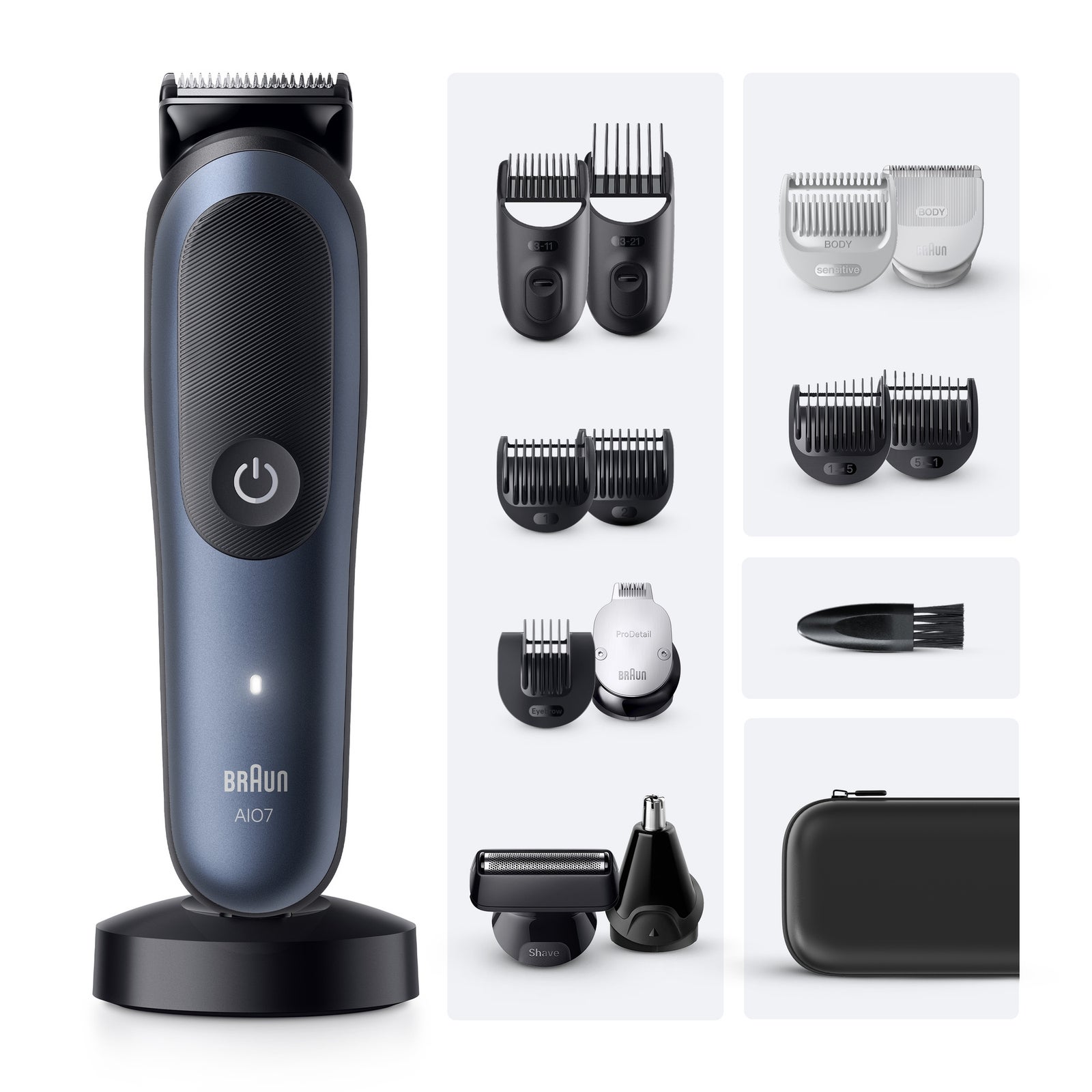 Braun Blue All-In-One Series 7, 15In1 Grooming Kit, Problade, Autosense, Aio7580, - Image 6