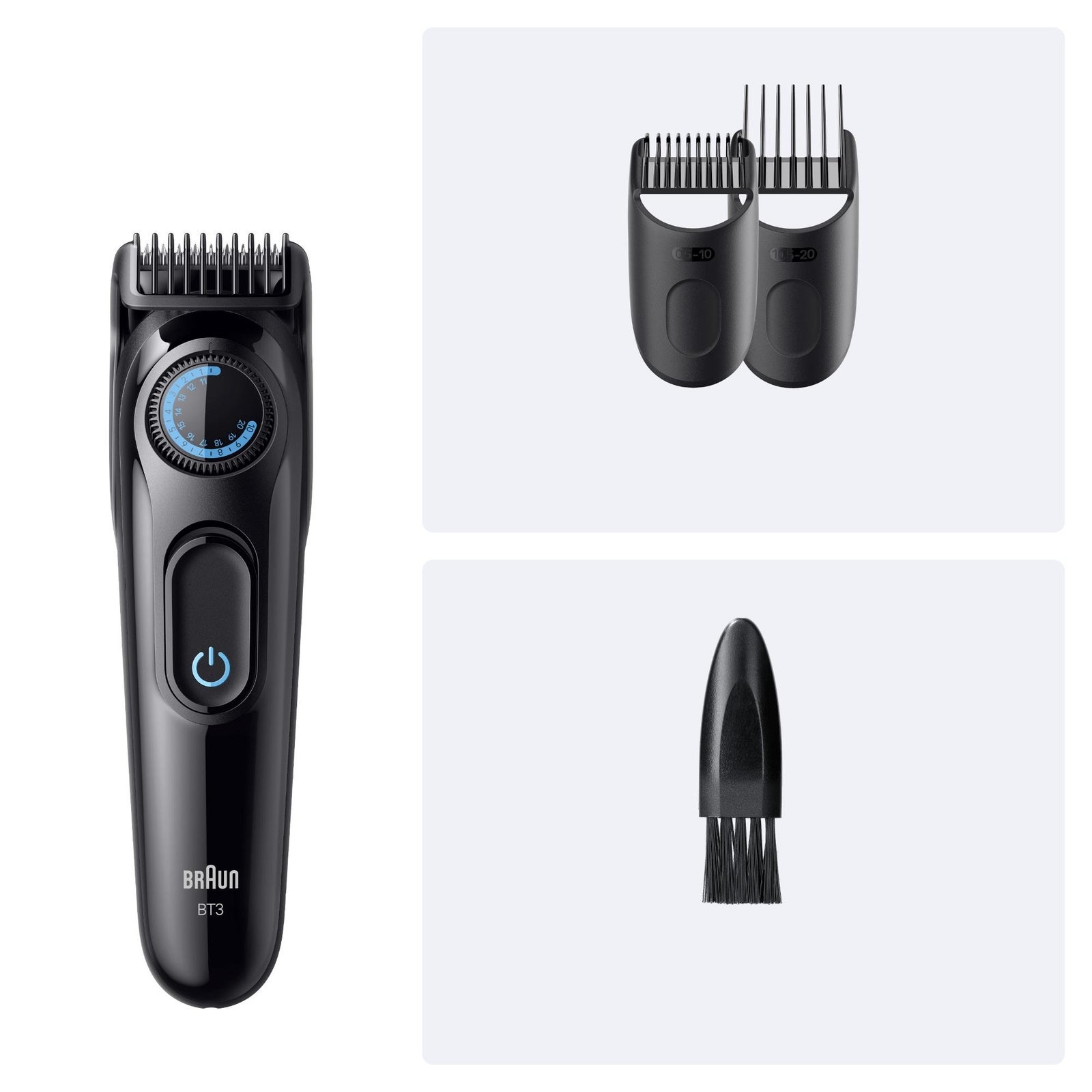 Men's Black Braun Beard Trimmer Series 3 Bt3520