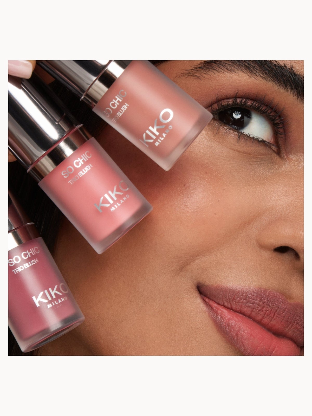 KIKO Milano So Chic Trio Blush 4.5ml (Various Shades) - 02 Velvet Peach 4