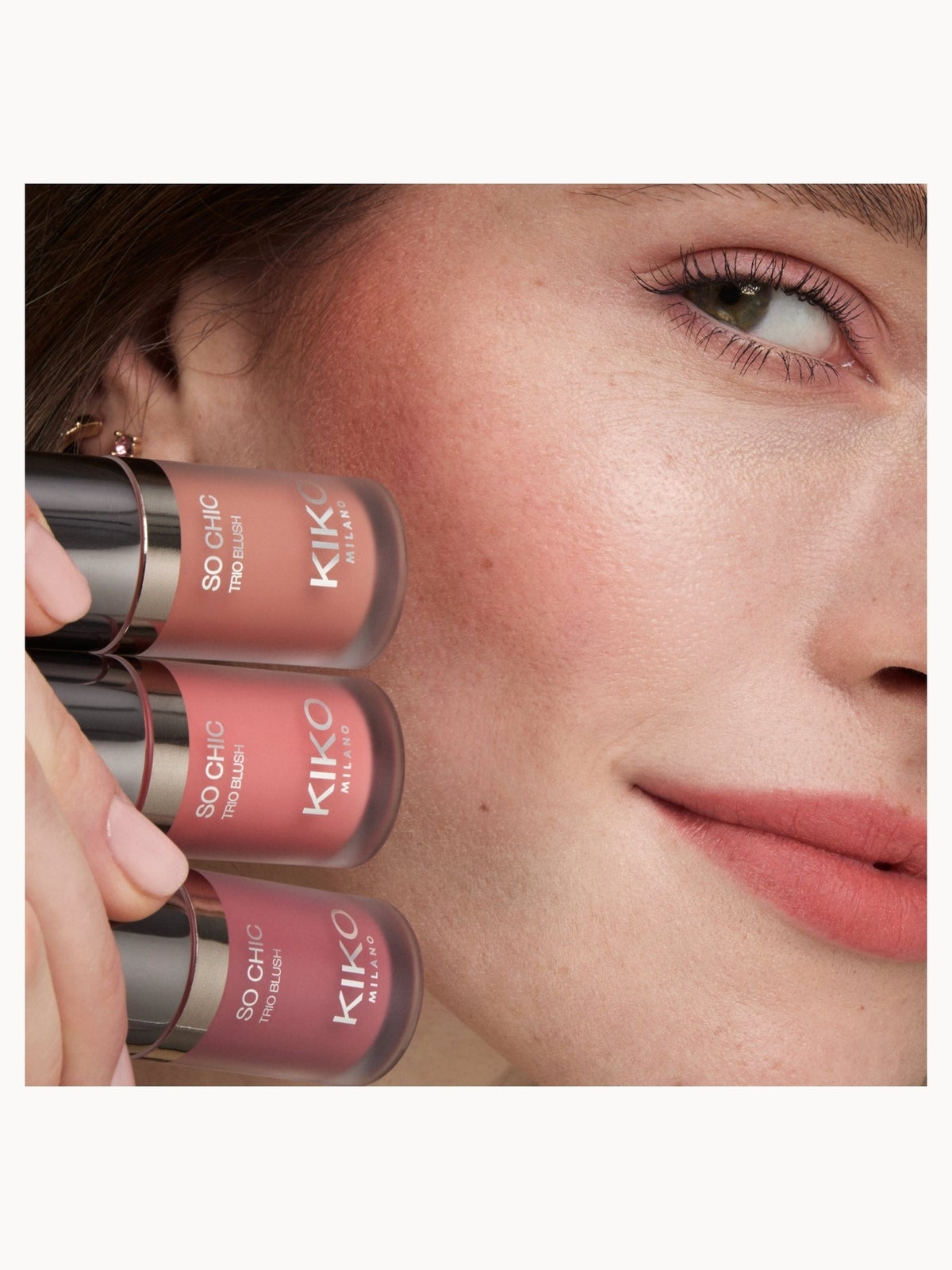 KIKO Milano So Chic Trio Blush 4.5ml (Various Shades) - 02 Velvet Peach 3