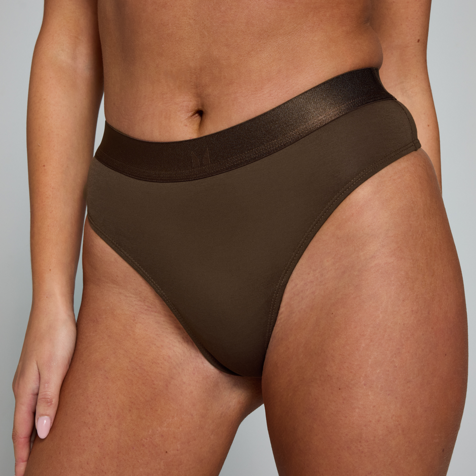 Thumbnail - MP Damen Tanga mit Mittelhohem Bund (3er-Packung) – Dunkle Schokolade/Braun/Warmes Cremeweiß - XS