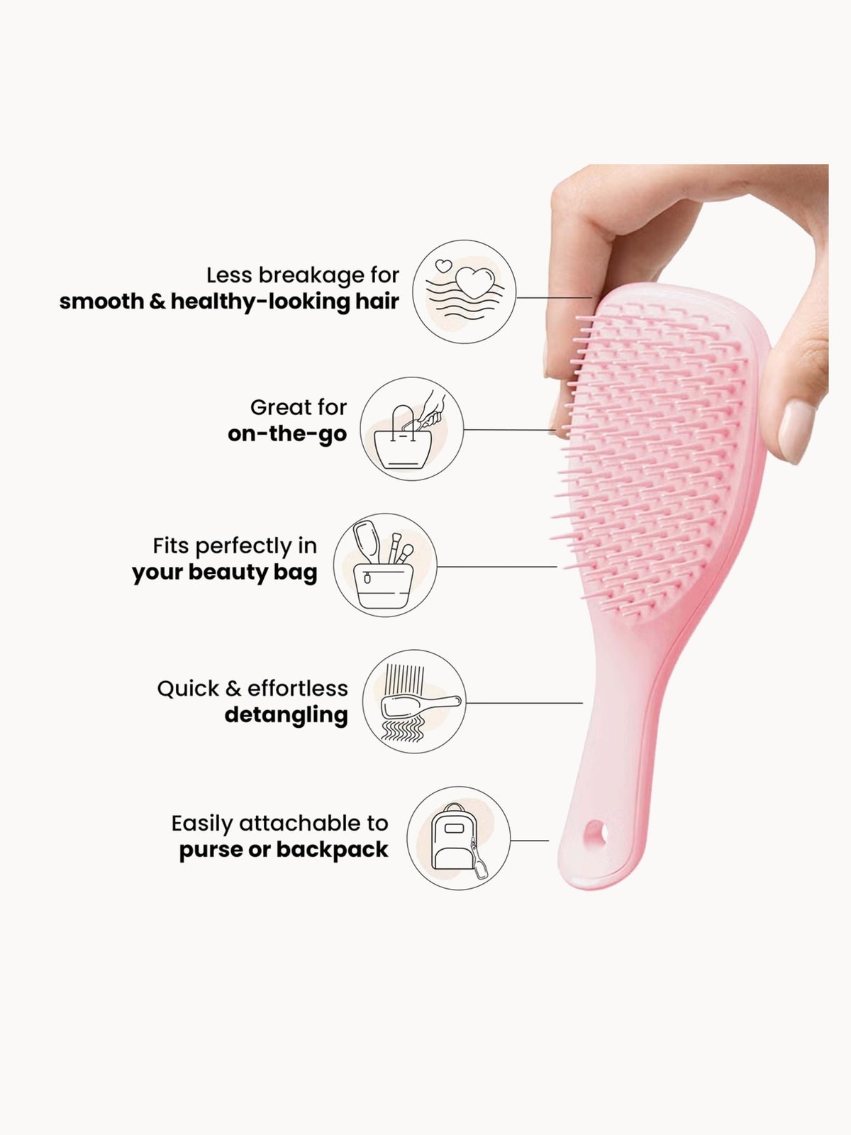 Tangle Teezer Home and Away Detangling Duo Millennial Pink 4