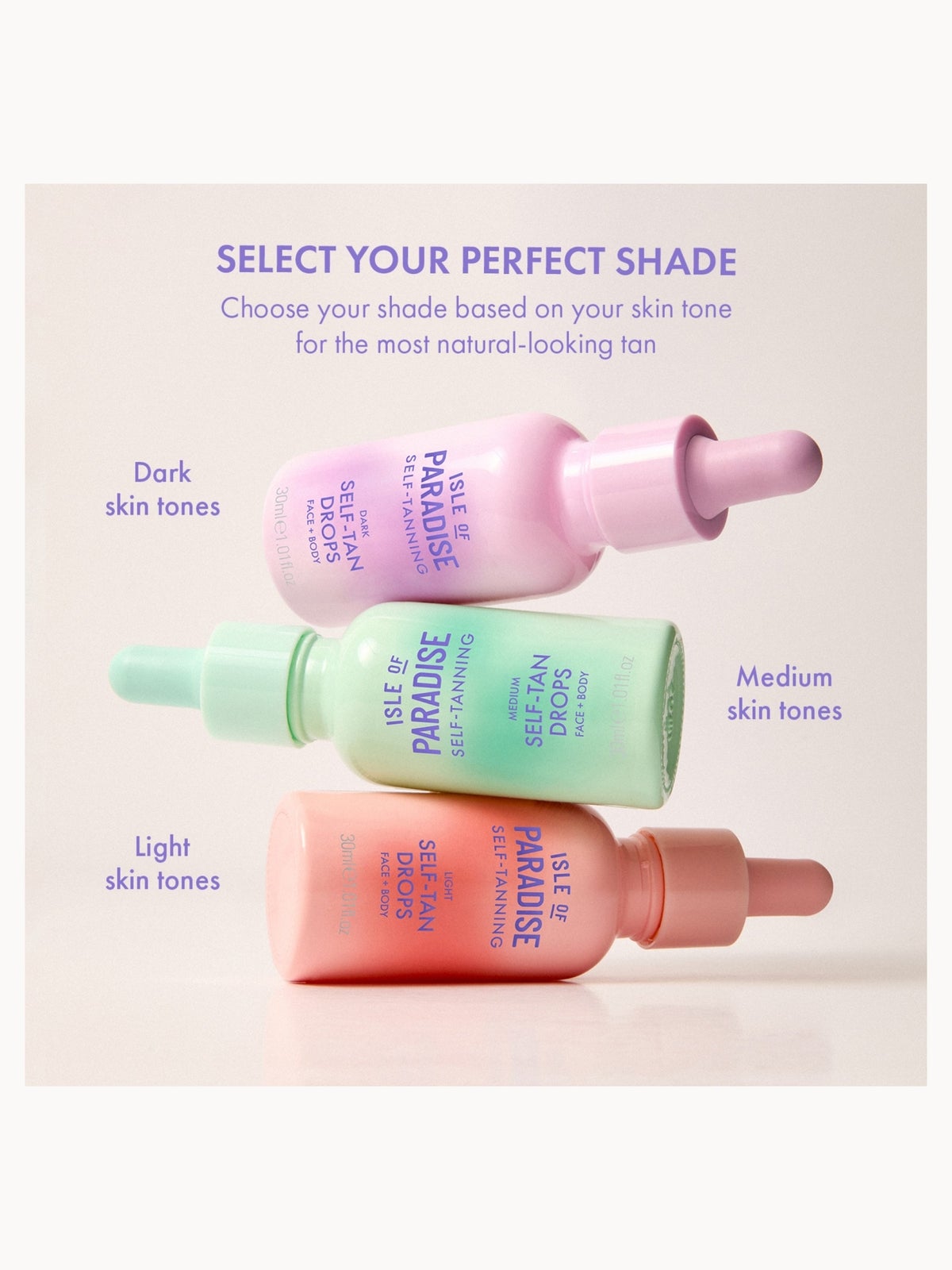 Isle of Paradise Self Tanning Drops 2.0 Light 30ml 3