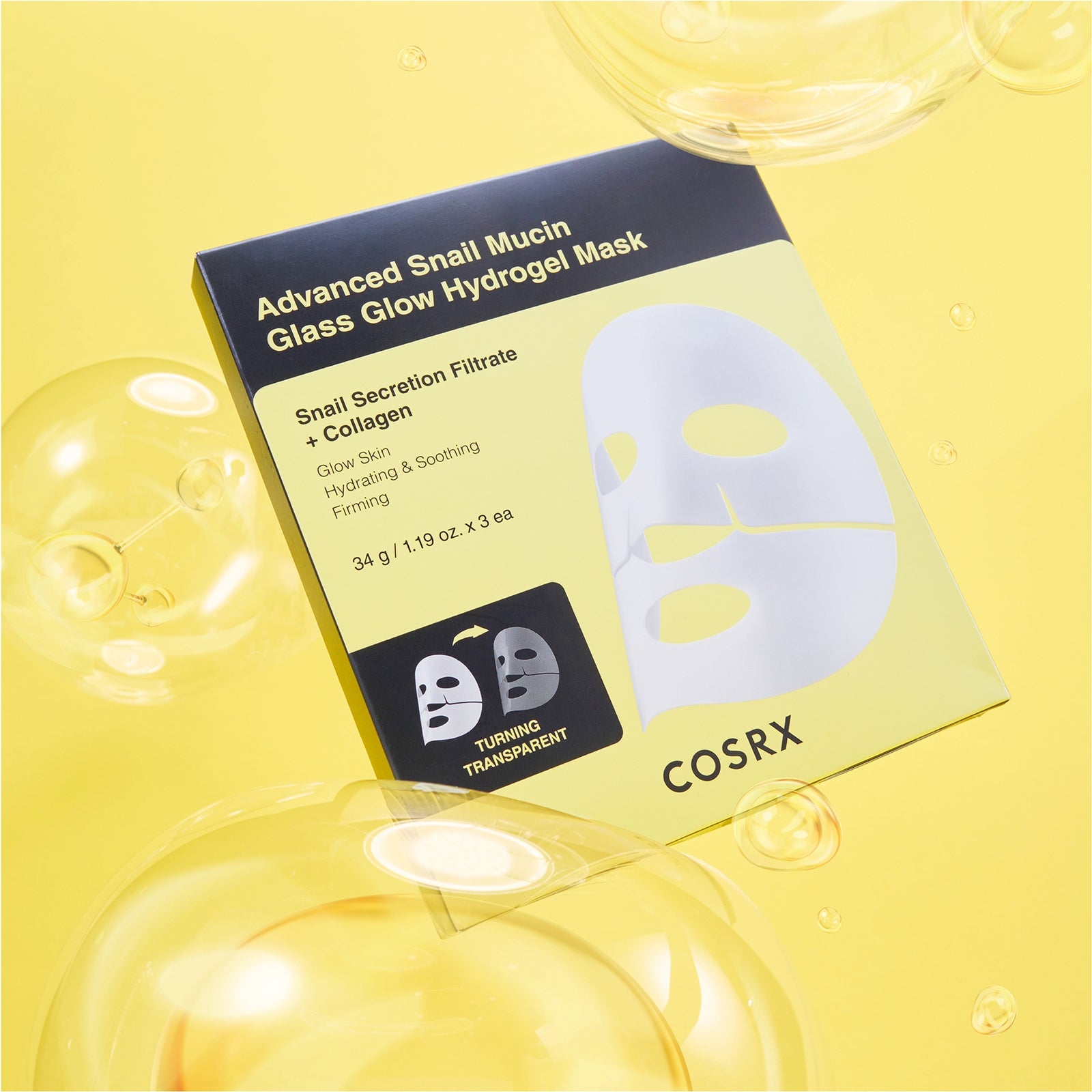 COSRX Advanced Snail Mucin Glass Glow Hydrogel Mask 3 sheets 3