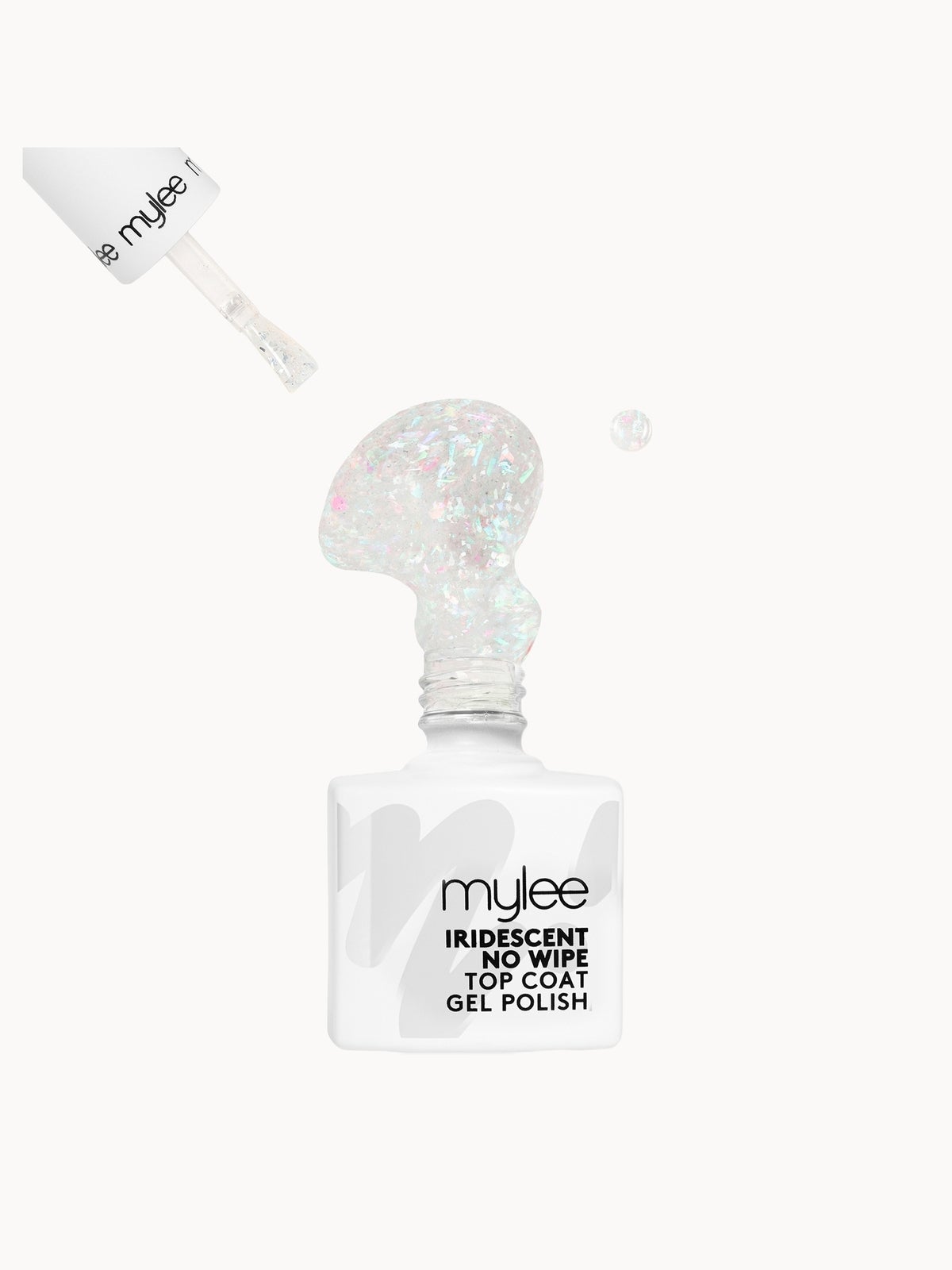 Mylee Gel Nail Polish Iridescent Flake No Wipe Top Coat