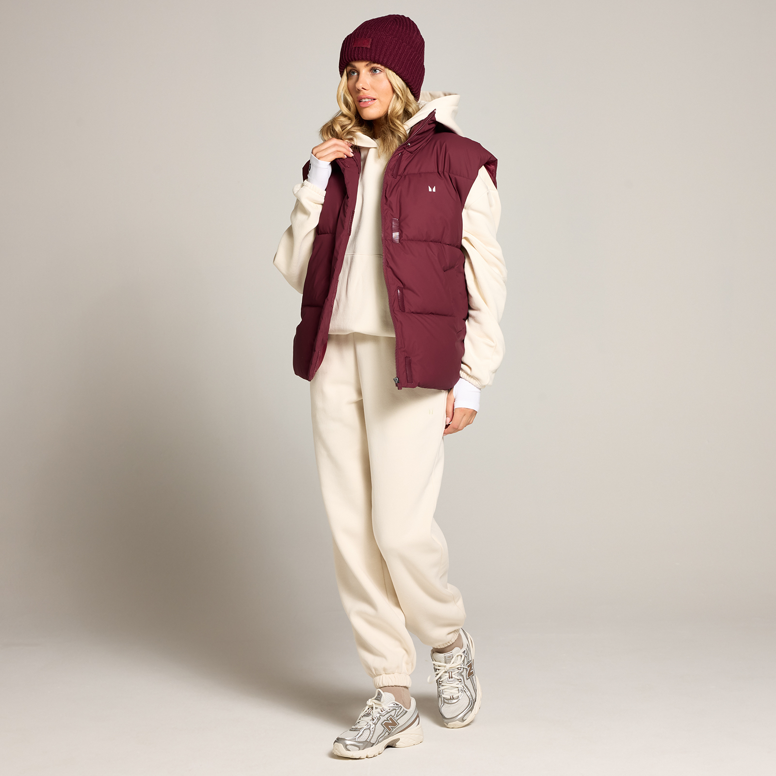 Thumbnail - MP X Tatiana Pufferweste – Burgunderrot - M