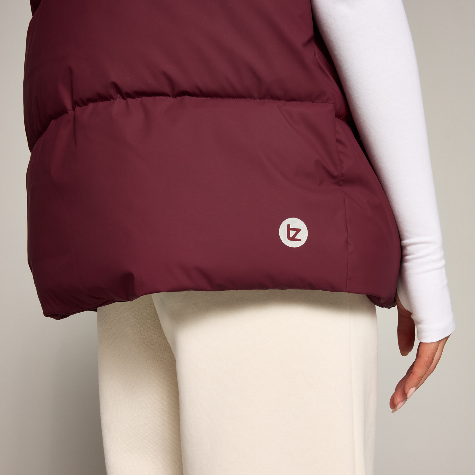 Thumbnail - MP X Tatiana Pufferweste – Burgunderrot - M